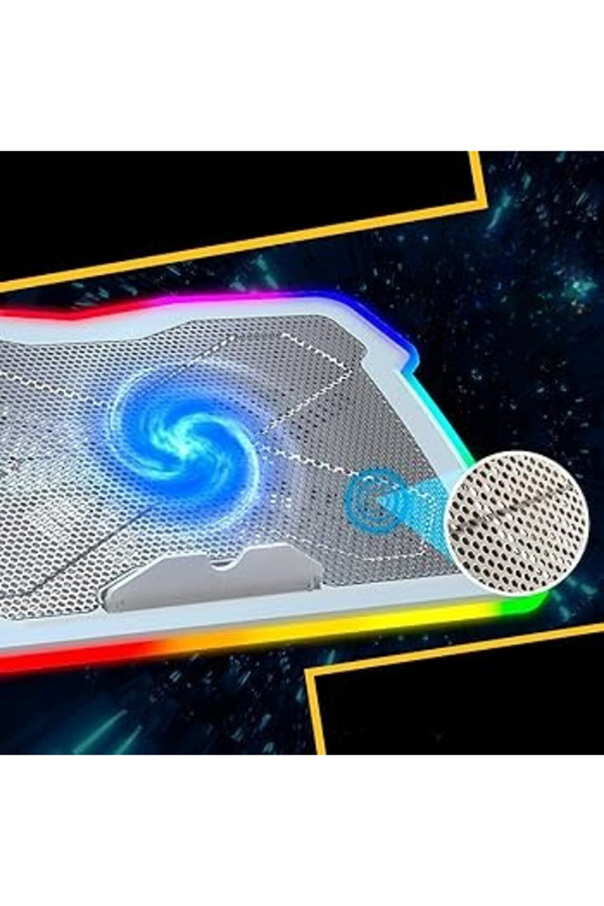 Zr924 S601 Tek Fanlı Rgb Metali̇k Laptop Soğutucu