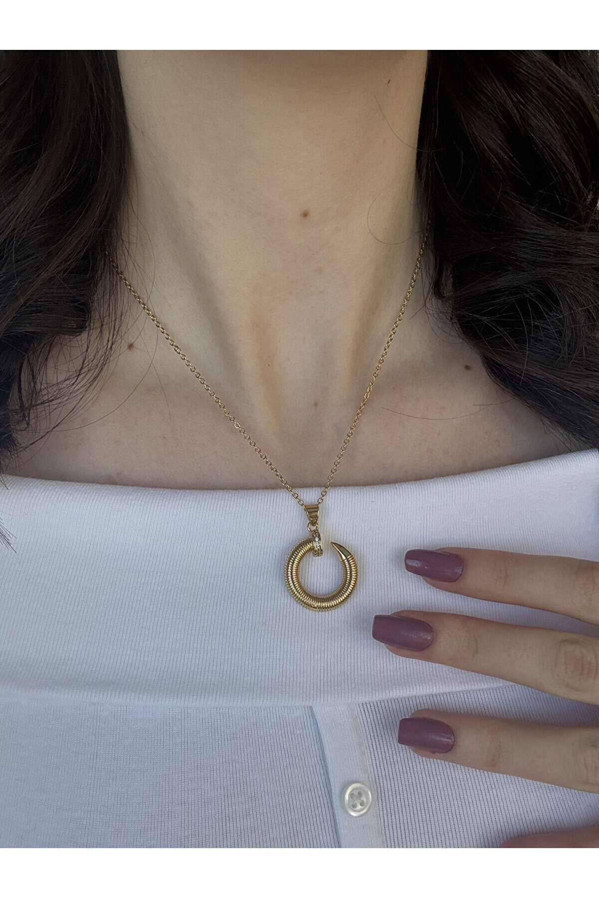 Ateli̇er Emi̇ne Yarım Tur Gold Kolye