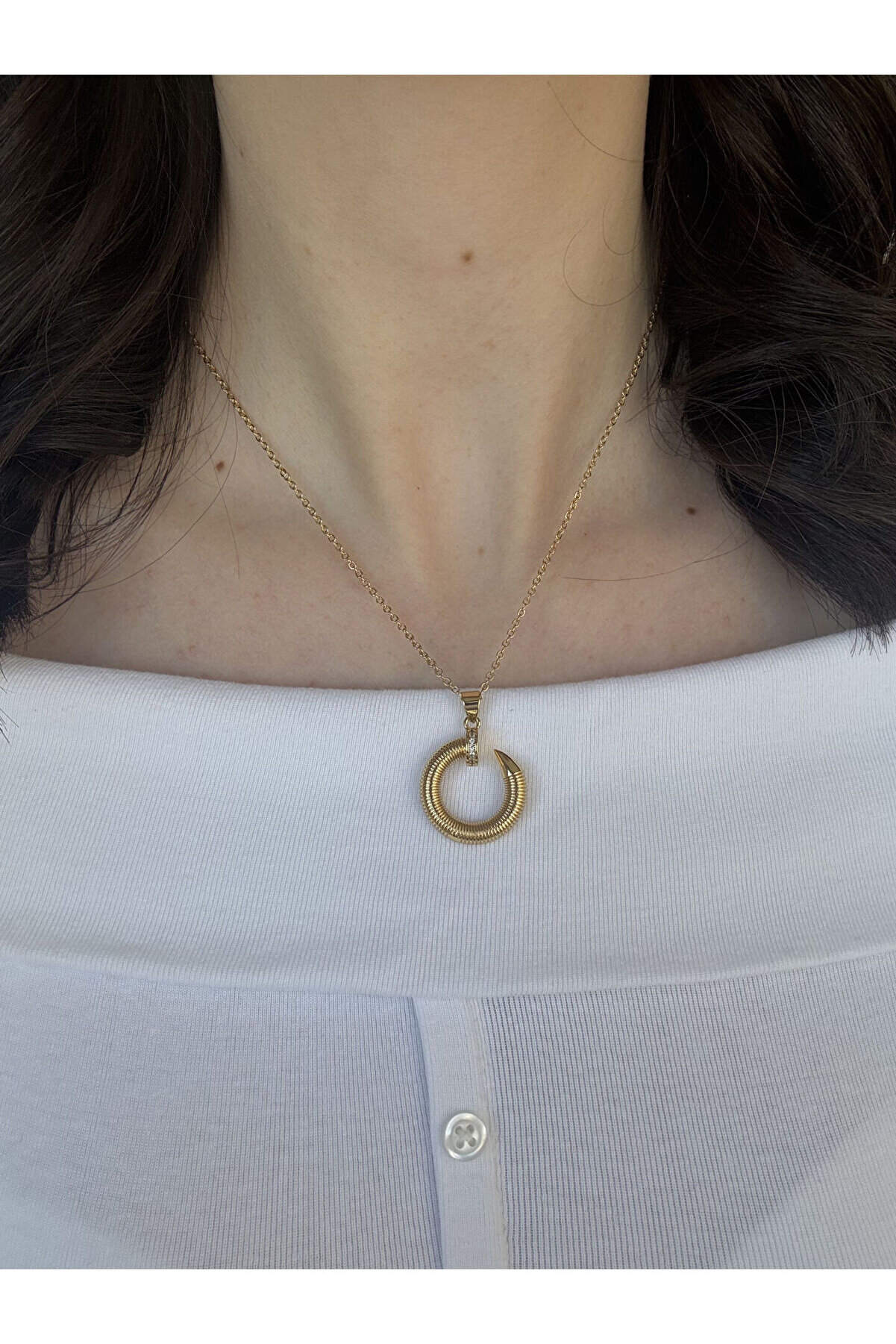 Ateli̇er Emi̇ne Yarım Tur Gold Kolye
