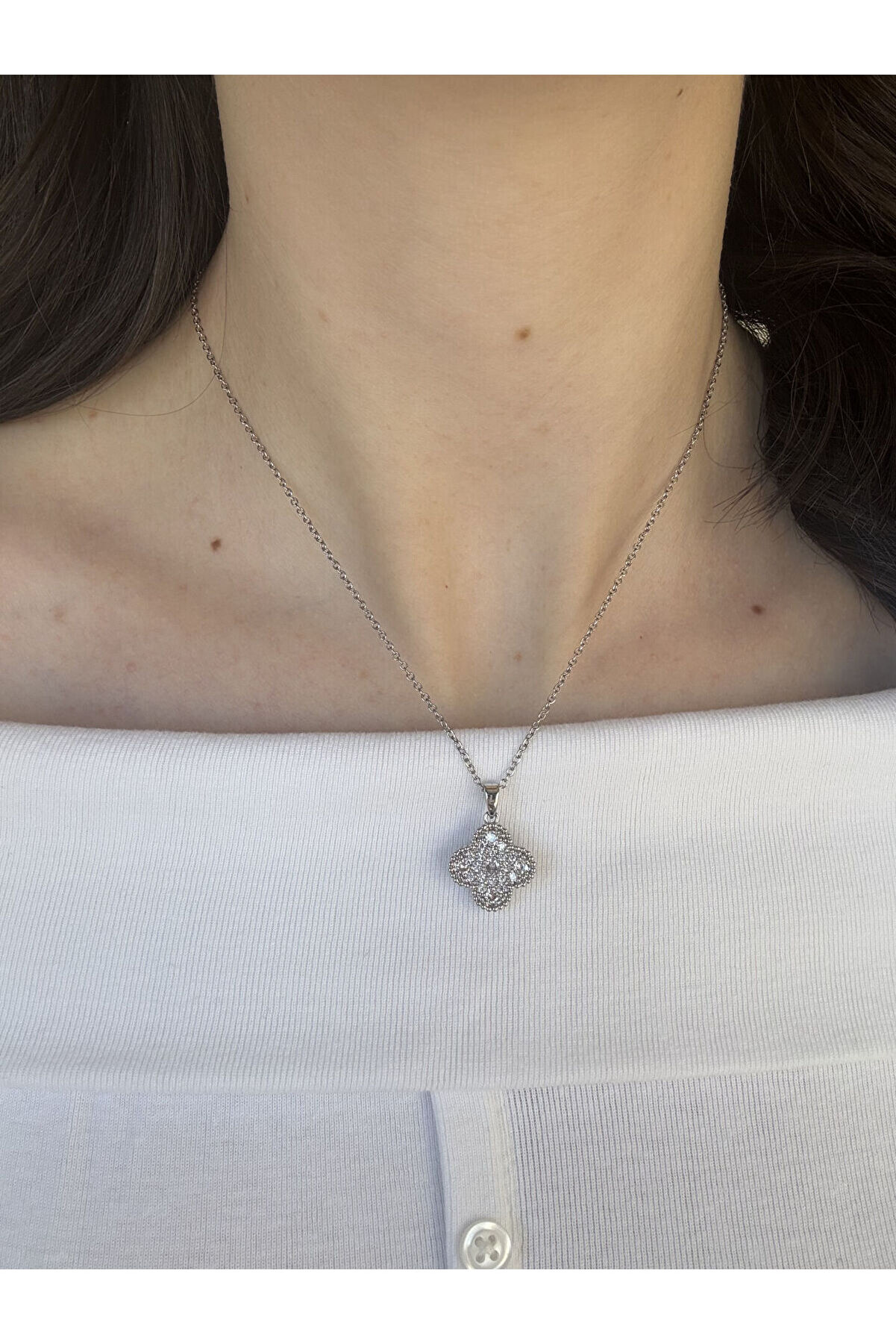 Ateli̇er Emi̇ne Gümüş Yonca Kolye