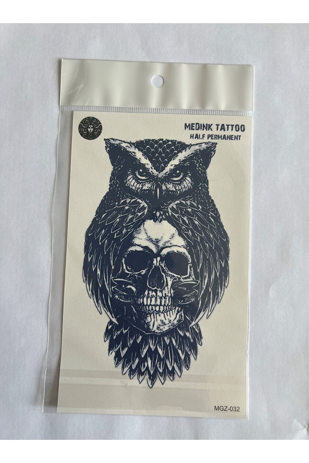 Ai̇rbrush Tattoo Baykuş 18X11 Cm Yarı Kalıcı Hayalet Geçi̇ci̇ Dövme Yapıştırma Dövme