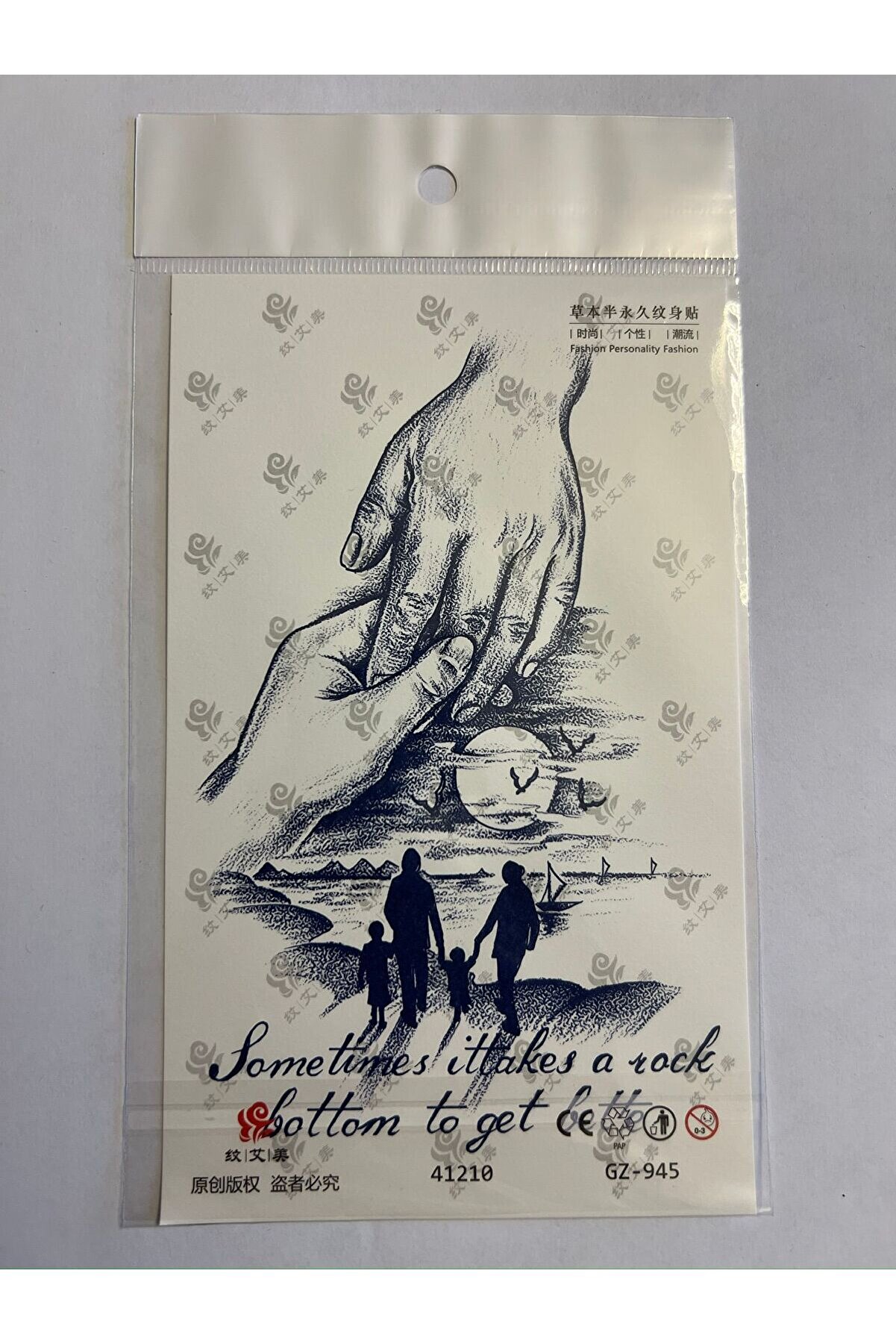 Ai̇rbrush Tattoo Ai̇le 18X11 Cm 1 Aylık Yarı Kalıcı Yapıştırma Geçi̇ci̇ Dövme