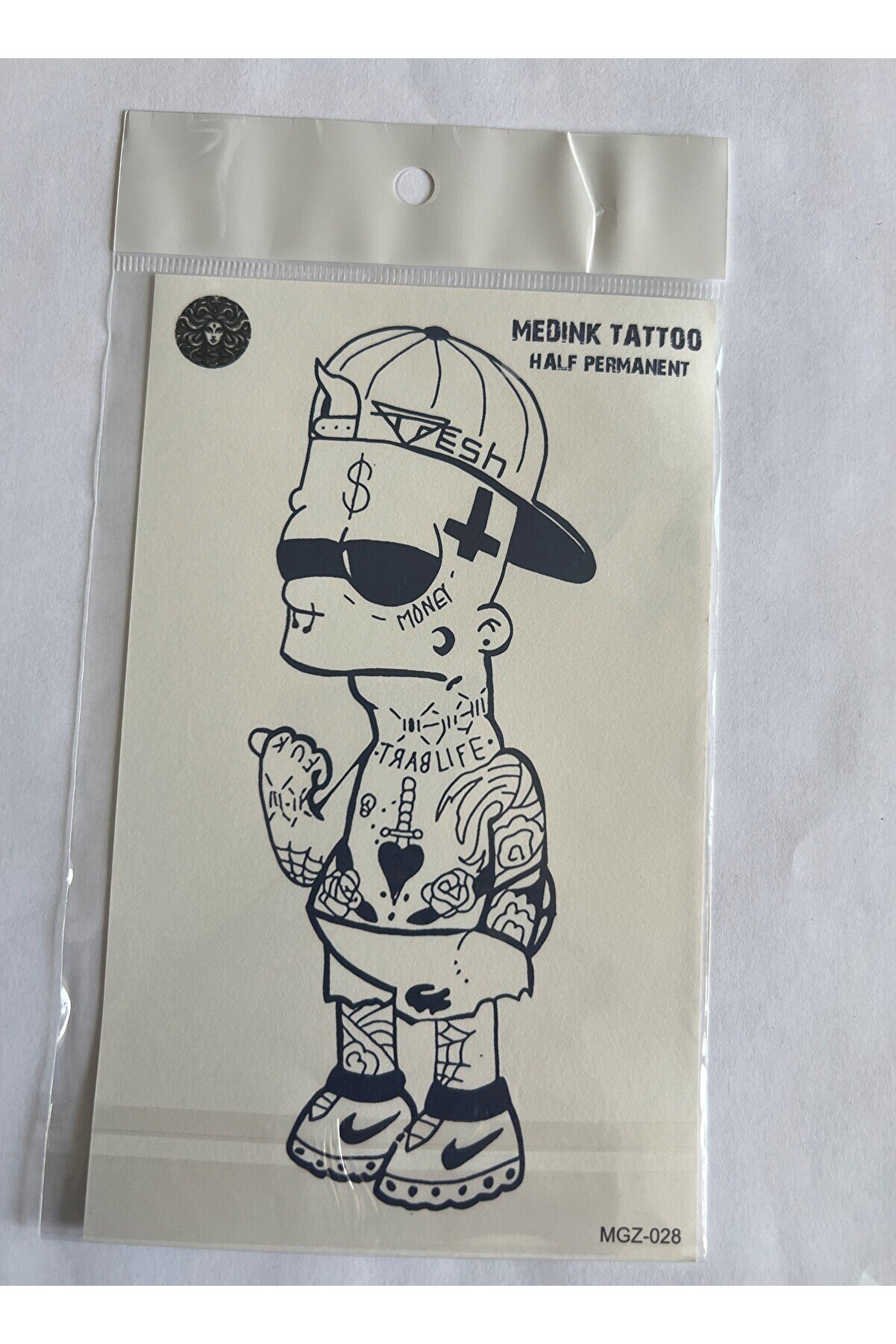 Ai̇rbrush Tattoo Serseri̇ 18X11 Cm Yarı Kalıcı Hayalet Ge&ccedil;i̇ci̇ D&ouml;vme Yapıştırma D&ouml;vme