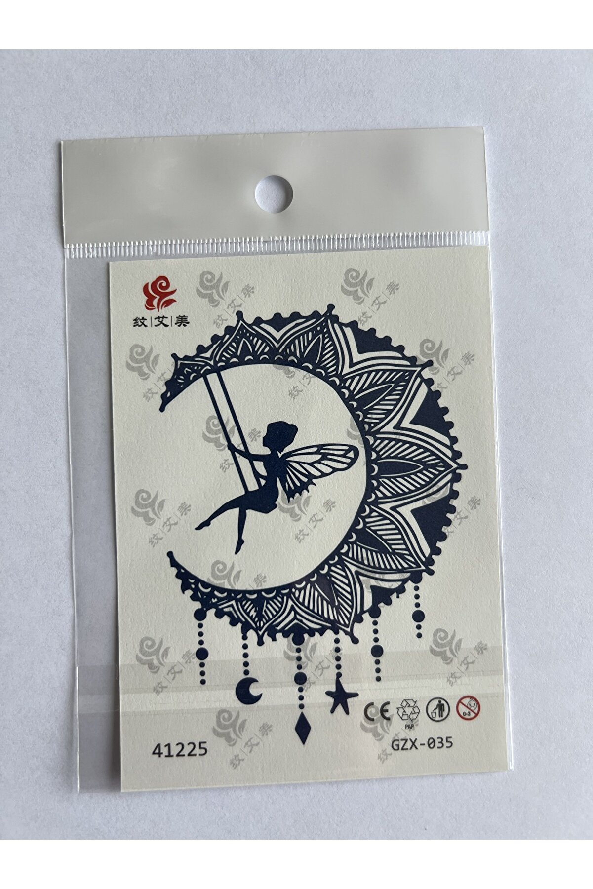 Ai̇rbrush Tattoo Salıncak Mi̇ni̇mal 11X8 Cm Yarı Kalıcı Geçi̇ci̇ Dövme Yapıştırma Dövme