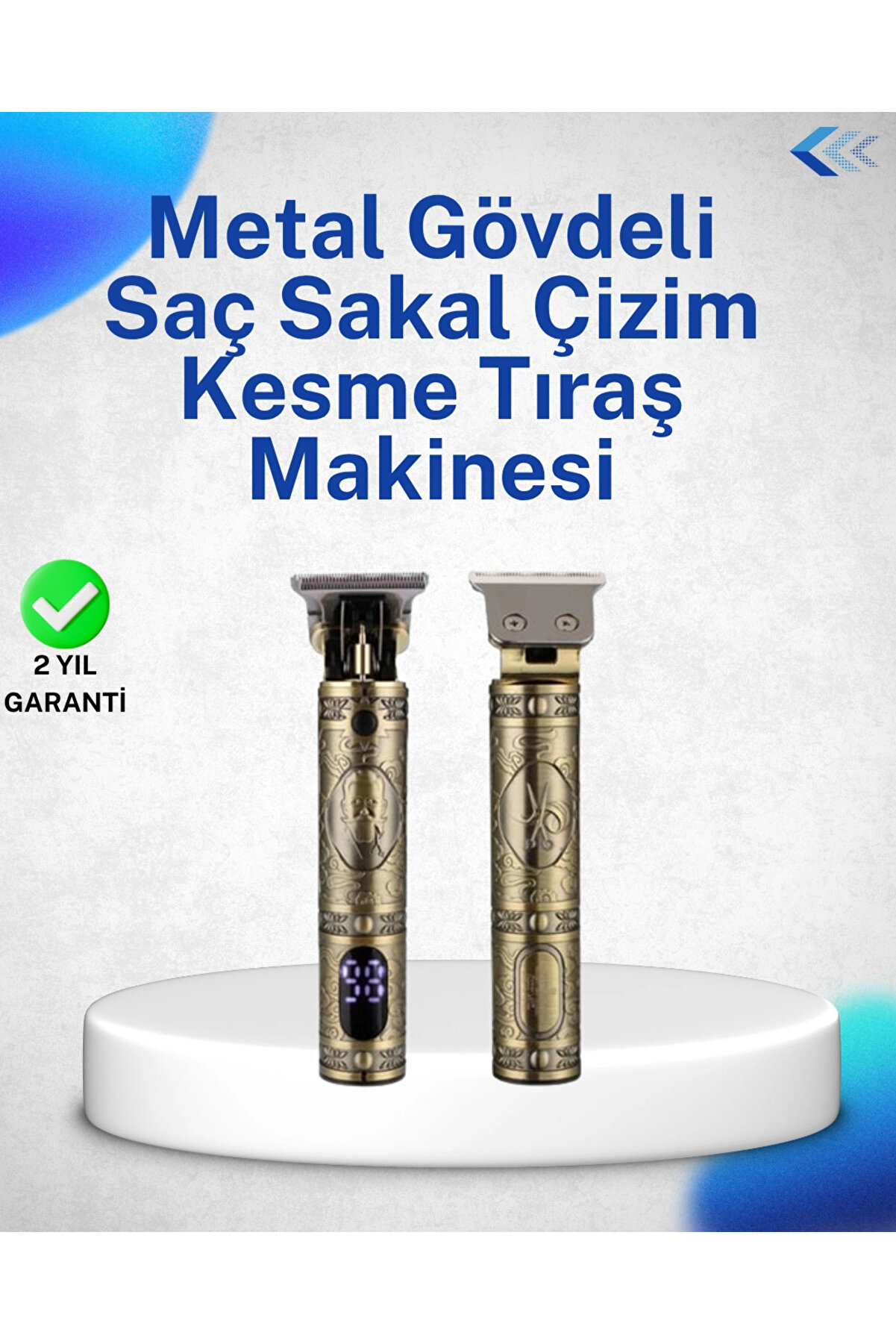 gizmurstore Dayanıklı &Ccedil;elik Kafa ve G&uuml;&ccedil;l&uuml; Motorlu Sa&ccedil; Sakal Makinesi