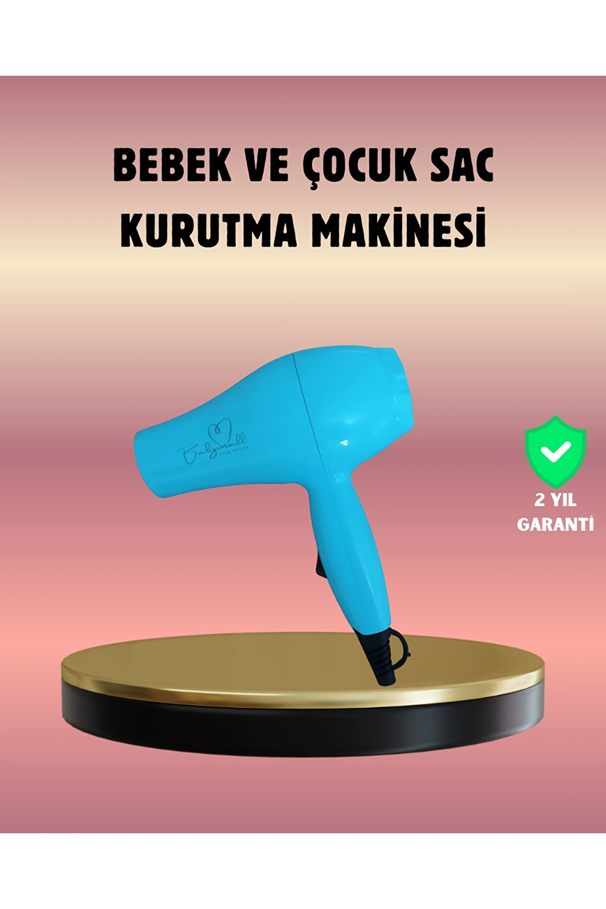 gizmurstore Çocuklara Uygun Saç Kurutma Makinesi – Güvenli, Yumuşak ve Nazik Kurutma Deneyimi