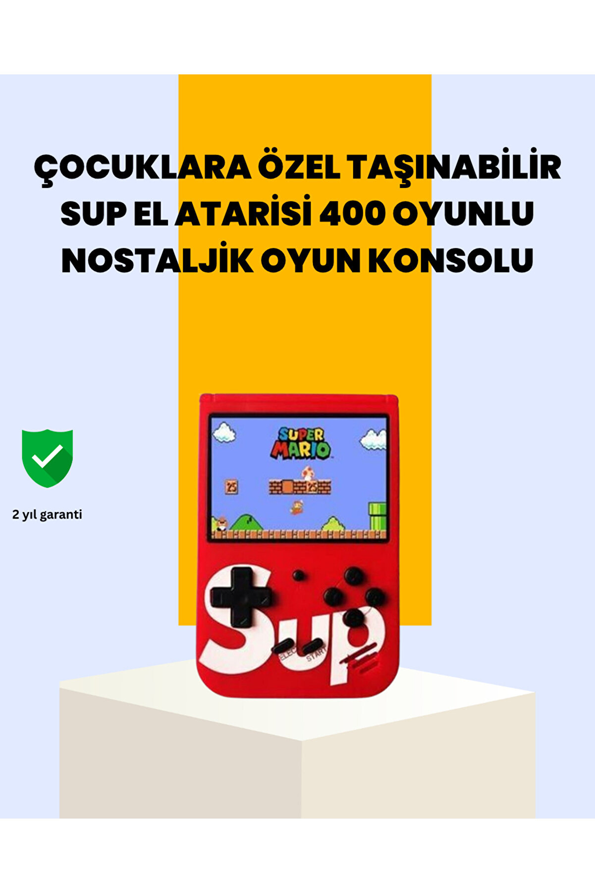 teknodayım 400 Oyunlu Taşınabilir Retro El Konsolu