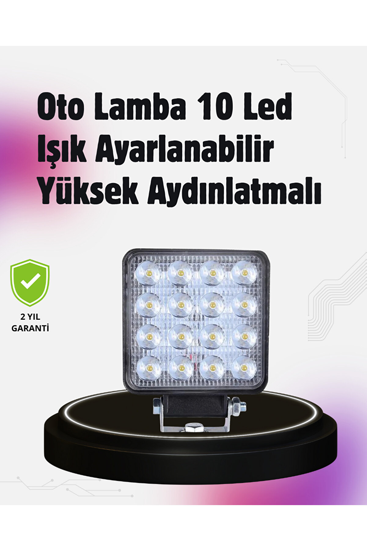 LaraThec Yoğun Işık Gücüne Sahip LED Far | Traktör, Off-Road ve Kamyonet Uyumlu