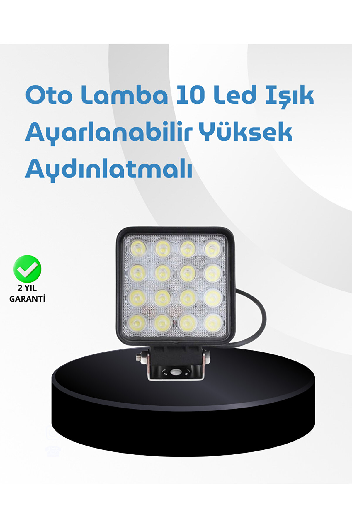 Toptan Bulurum 16 LED Geniş Açılı Araç Aydınlatma Farı | Yüksek Parlaklık, Dayanıklı Gövde