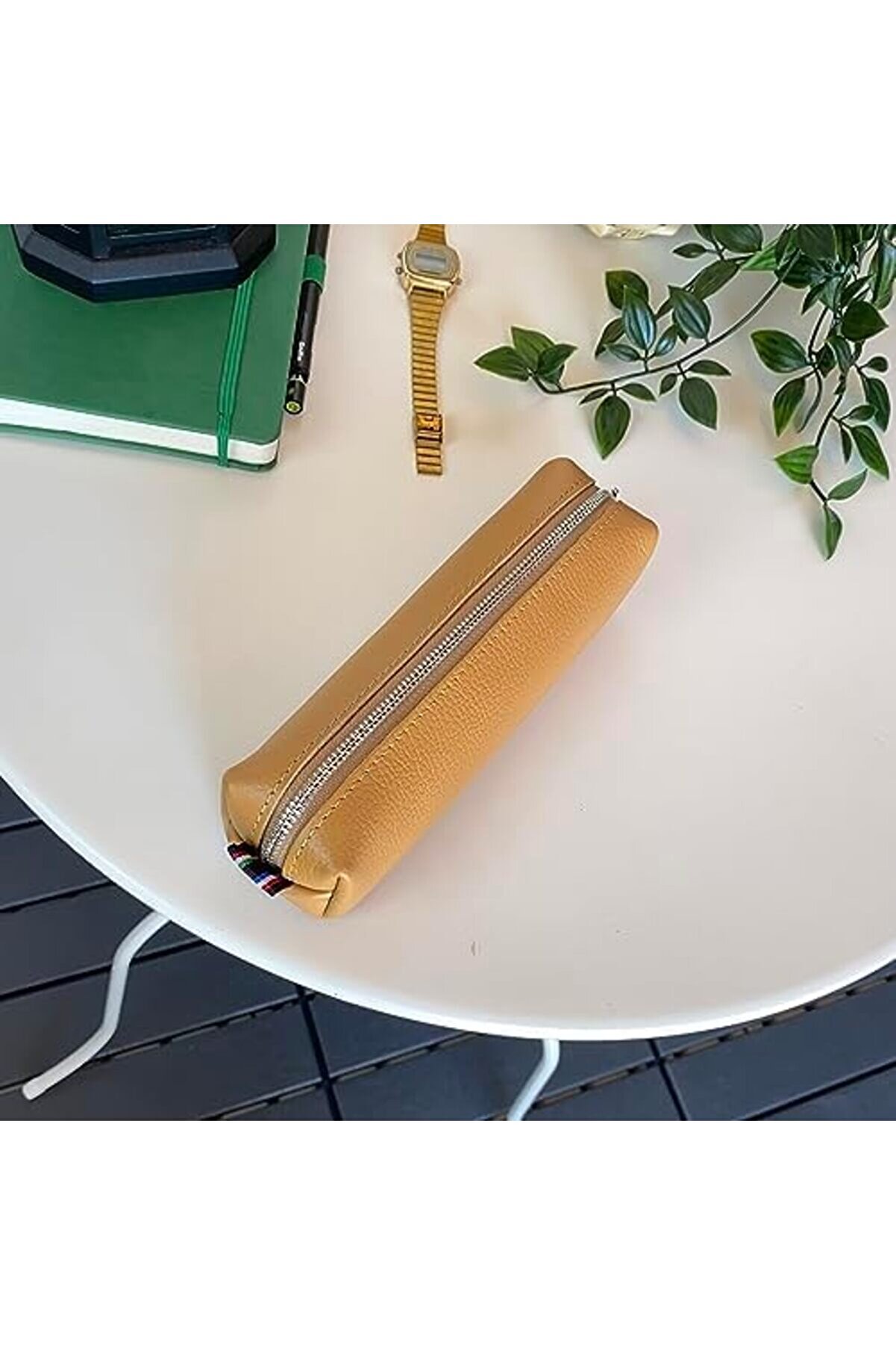 Modashi̇ne Lana- Haki̇ki̇ Deri̇ | Makyaj Çantası | Öğrenci̇ Kutusu Modascope 1014773