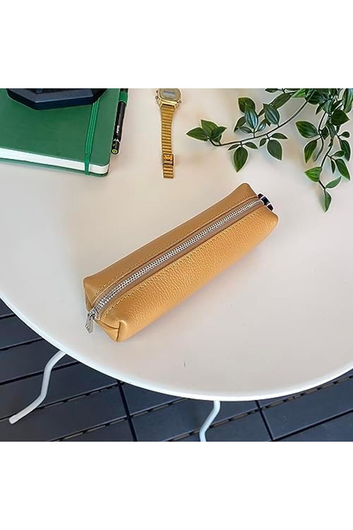 Modashi̇ne Lana- Haki̇ki̇ Deri̇ | Makyaj Çantası | Öğrenci̇ Kutusu Modascope 1014773