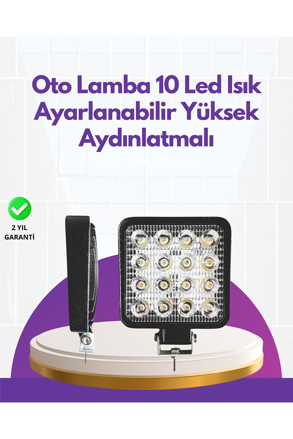 Toptan Bulurum Geniş Aydınlatma Açılı LED Araç Farı | İş Makineleri ve Gece Sürüşü İçin