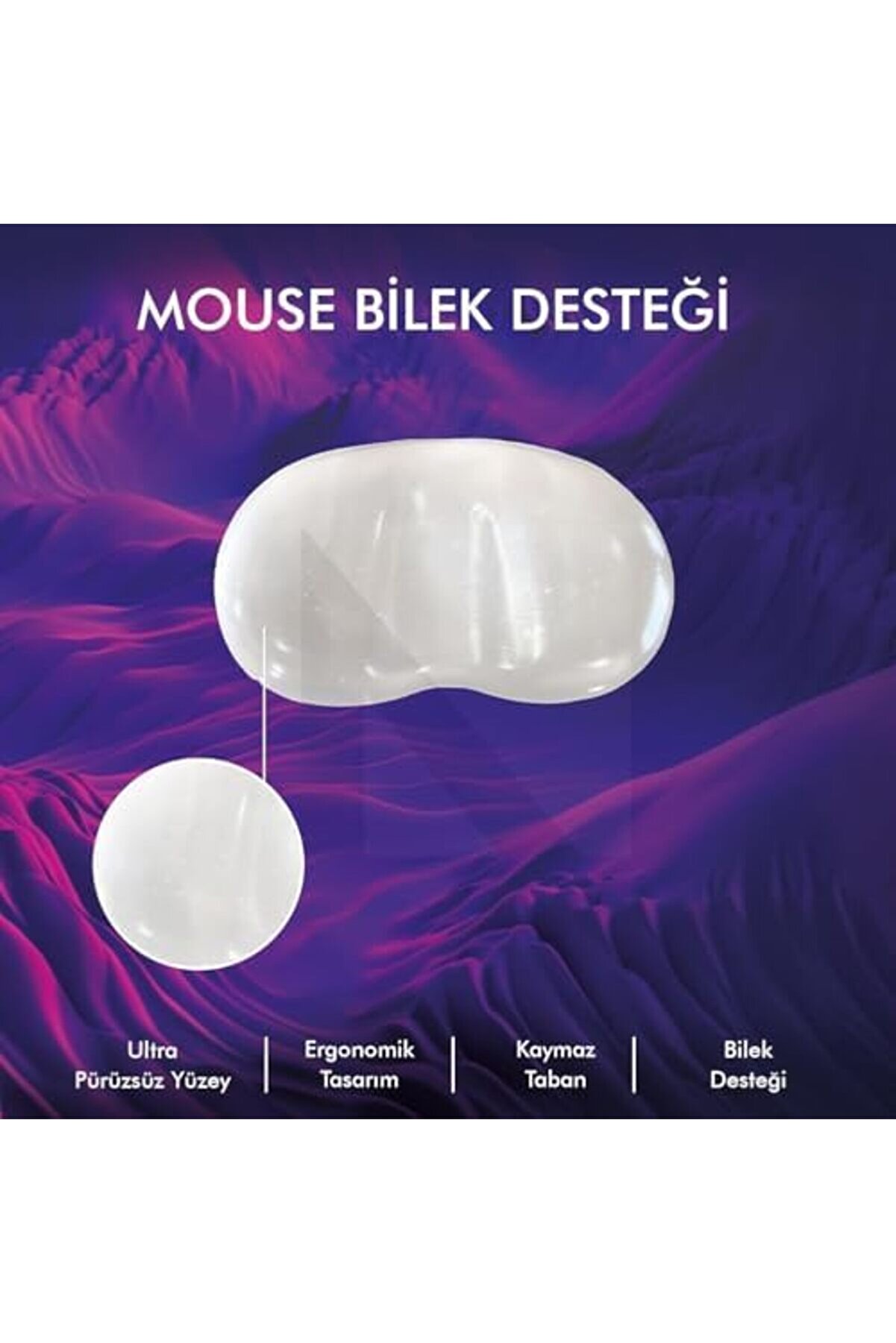 Modashi̇ne - Jel Mouse Ve Klavye Bi̇lek Destek Pedi̇ | Yumuşak, Ergonomi̇k, El Bi̇leği̇ Di̇nlendi̇rme Pedi̇ (