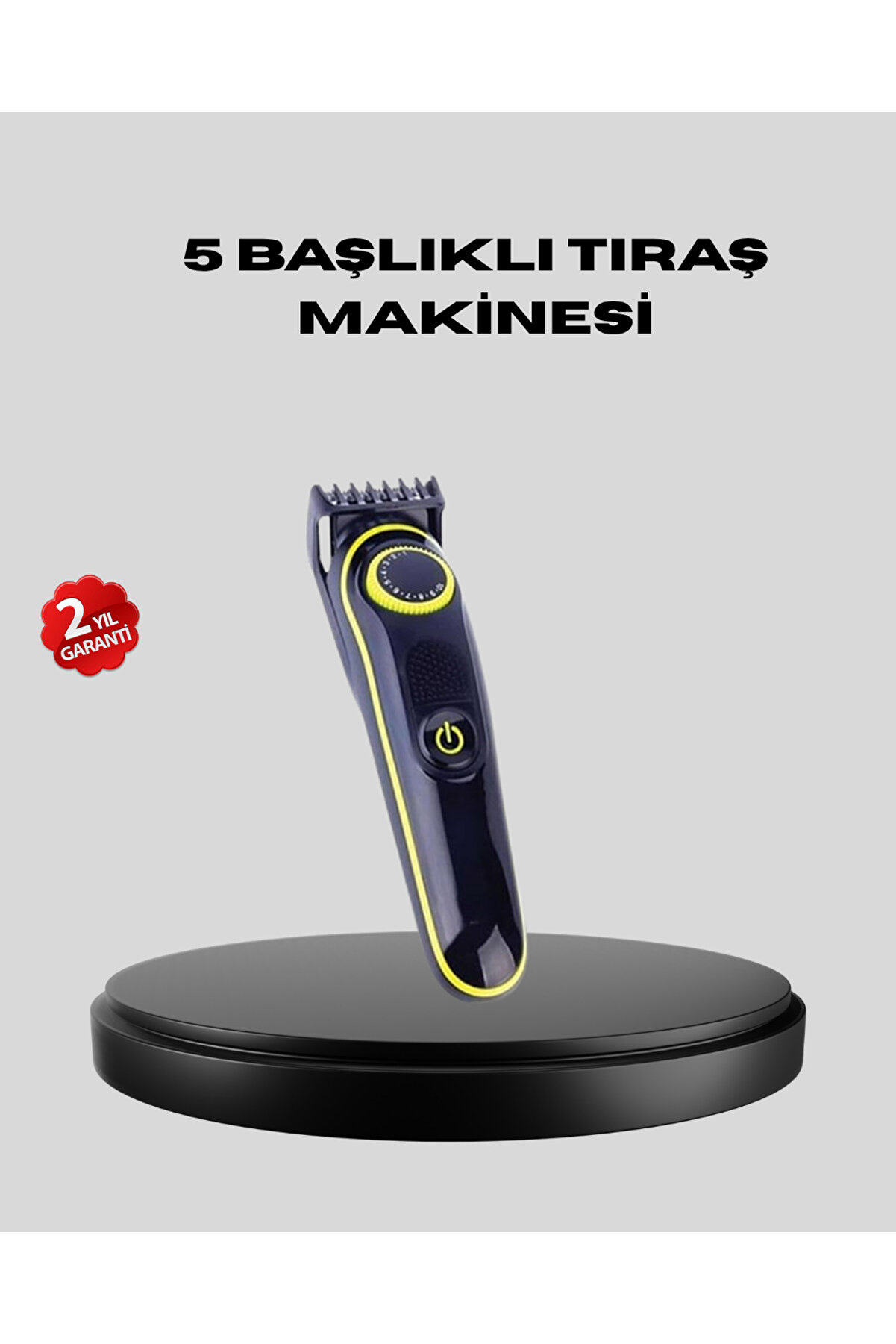 Toptan Bulurum 5 Başlıklı Şarjlı Tıraş Makinesi – Saç, Sakal, Burun ve Vücut İçin Çok Fonksiyonlu Bakım Seti