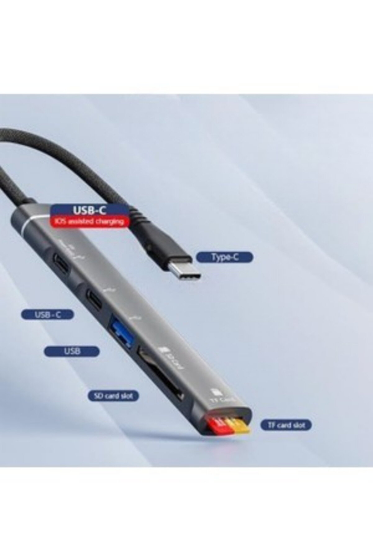 Skygo ZR562 Type-C 5 İn 1 Usb Hub Card Reader