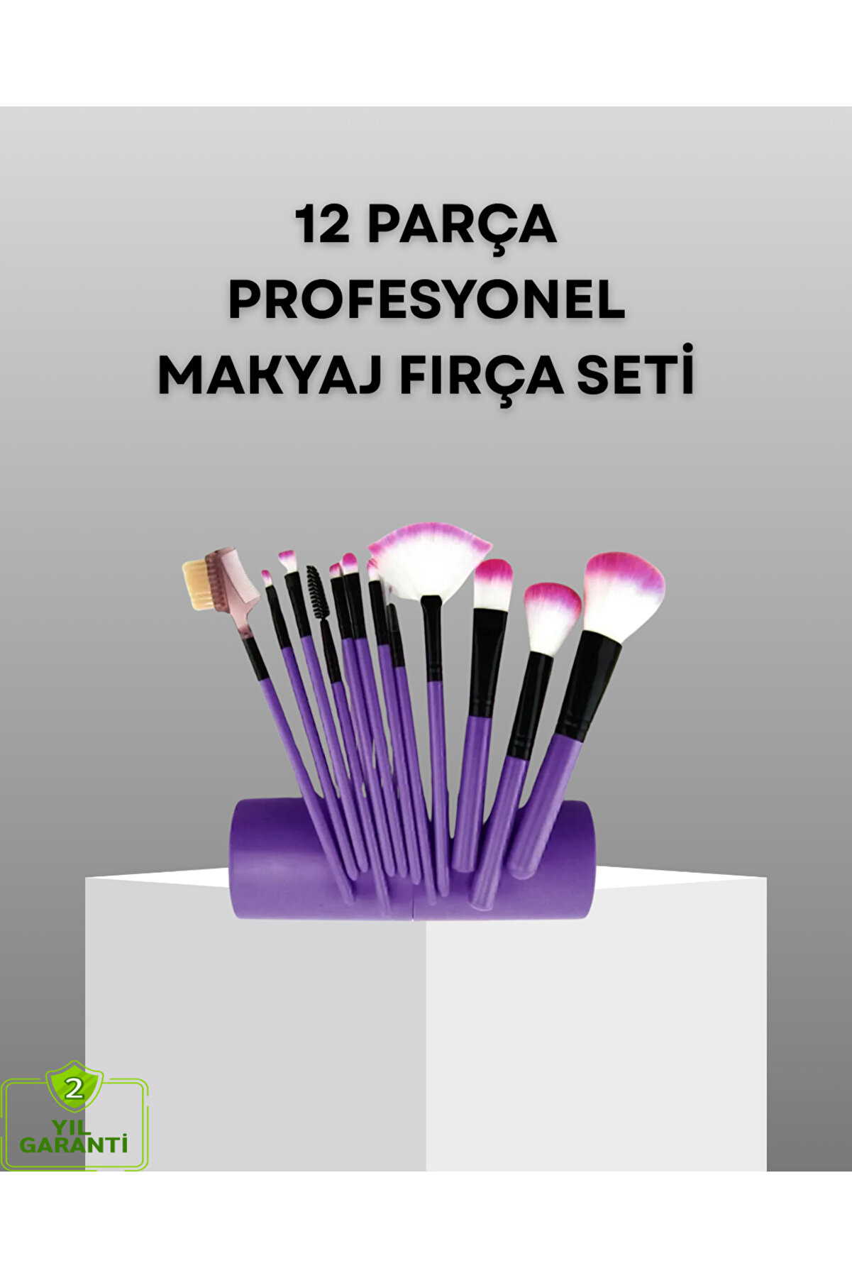 bi seyyar Ultra Yumuşak 12’li Makyaj Fırça Seti – Dökülme Yapmaz, Dalin Şampuan ile Temizlenebilir