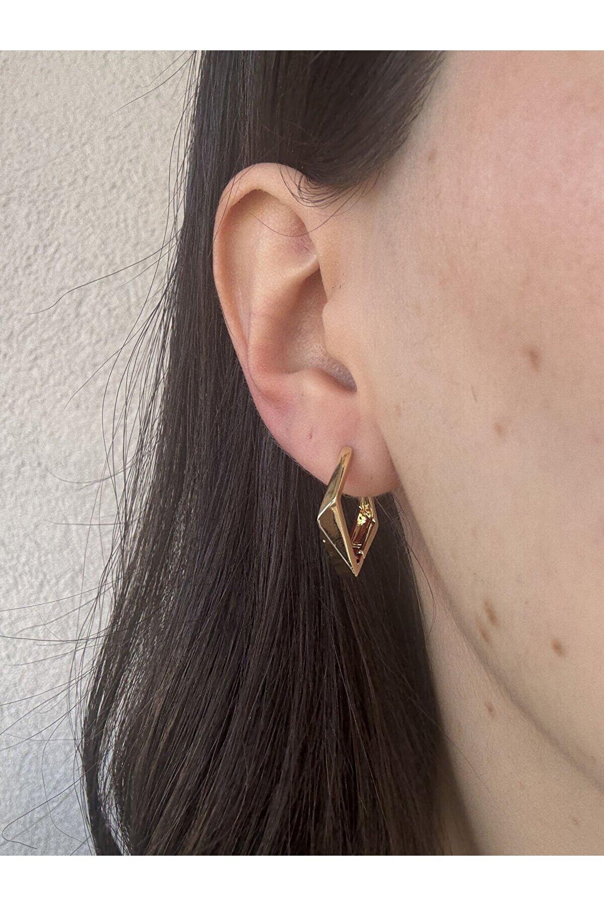 Ateli̇er Emi̇ne Geometri̇k Desen Çeli̇k Küpe