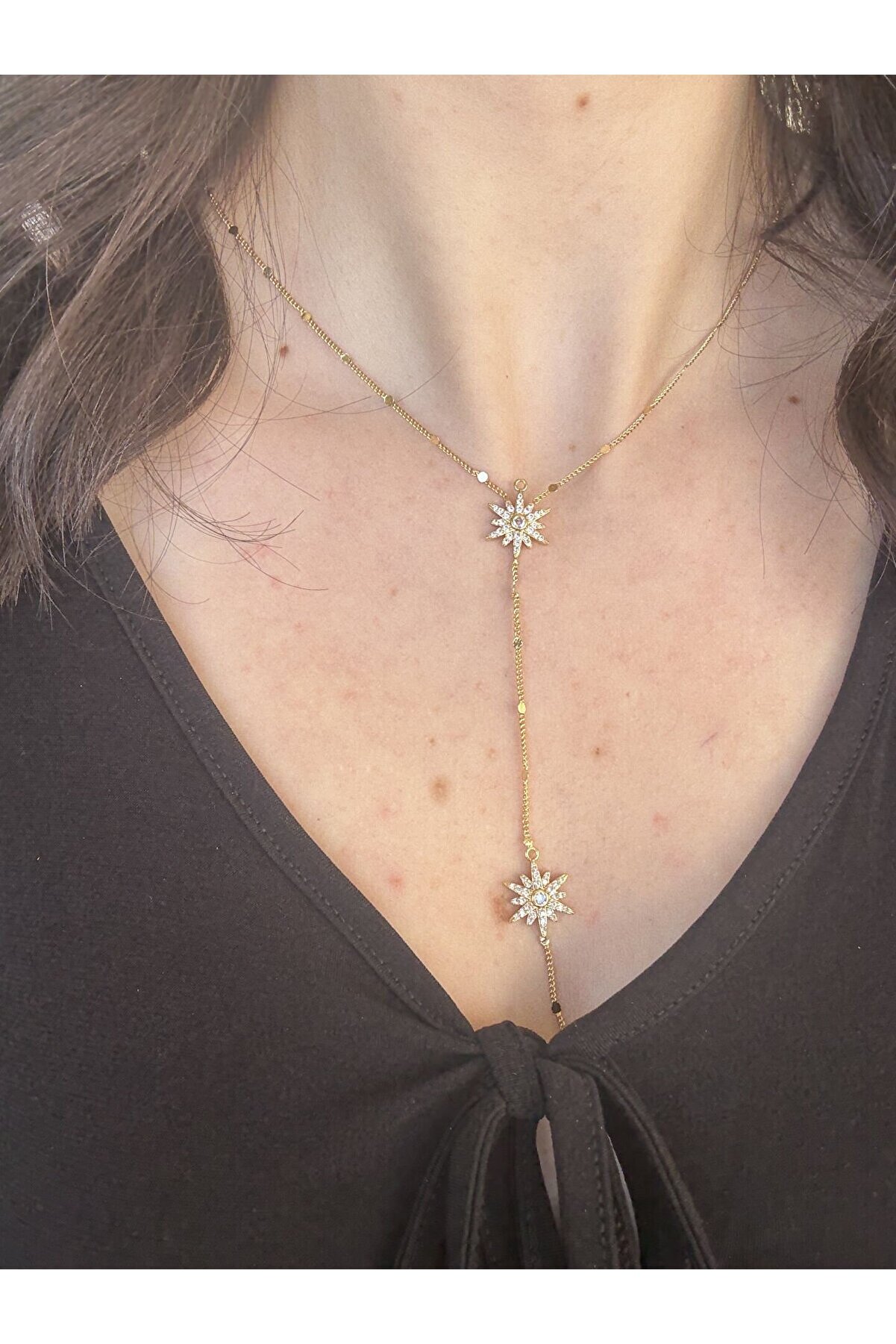 Ateli̇er Emi̇ne Gold Kutup Yıldızı Y Kolye