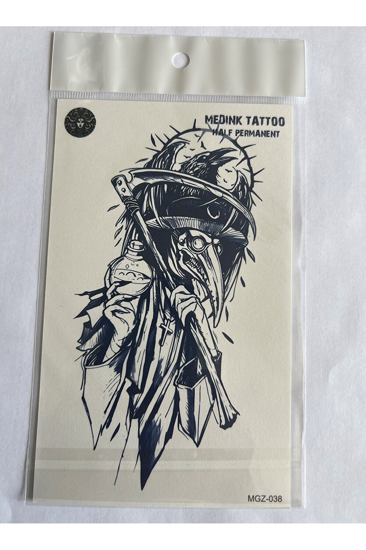 Ai̇rbrush Tattoo Karga 18X11 Cm Yarı Kalıcı Hayalet Geçi̇ci̇ Dövme Yapıştırma Dövme