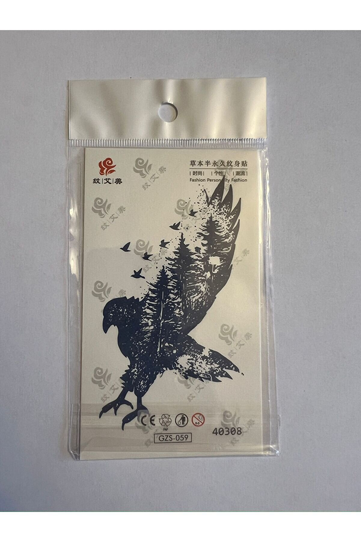 Ai̇rbrush Tattoo Kartal Mi̇ni̇mal Yarı Kalıcı Hayalet Geçi̇ci̇ Dövme Yapıştırma Dövme