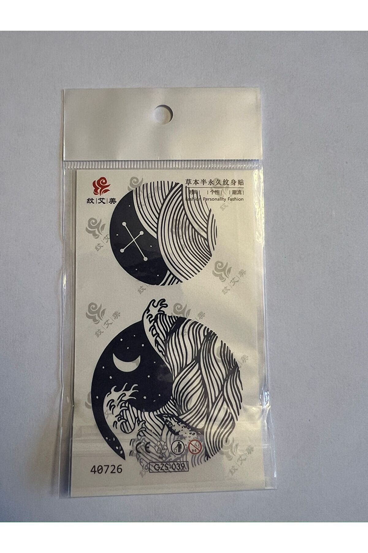 Ai̇rbrush Tattoo Dalga Mi̇ni̇mal Yarı Kalıcı Hayalet Geçi̇ci̇ Dövme Yapıştırma Dövme