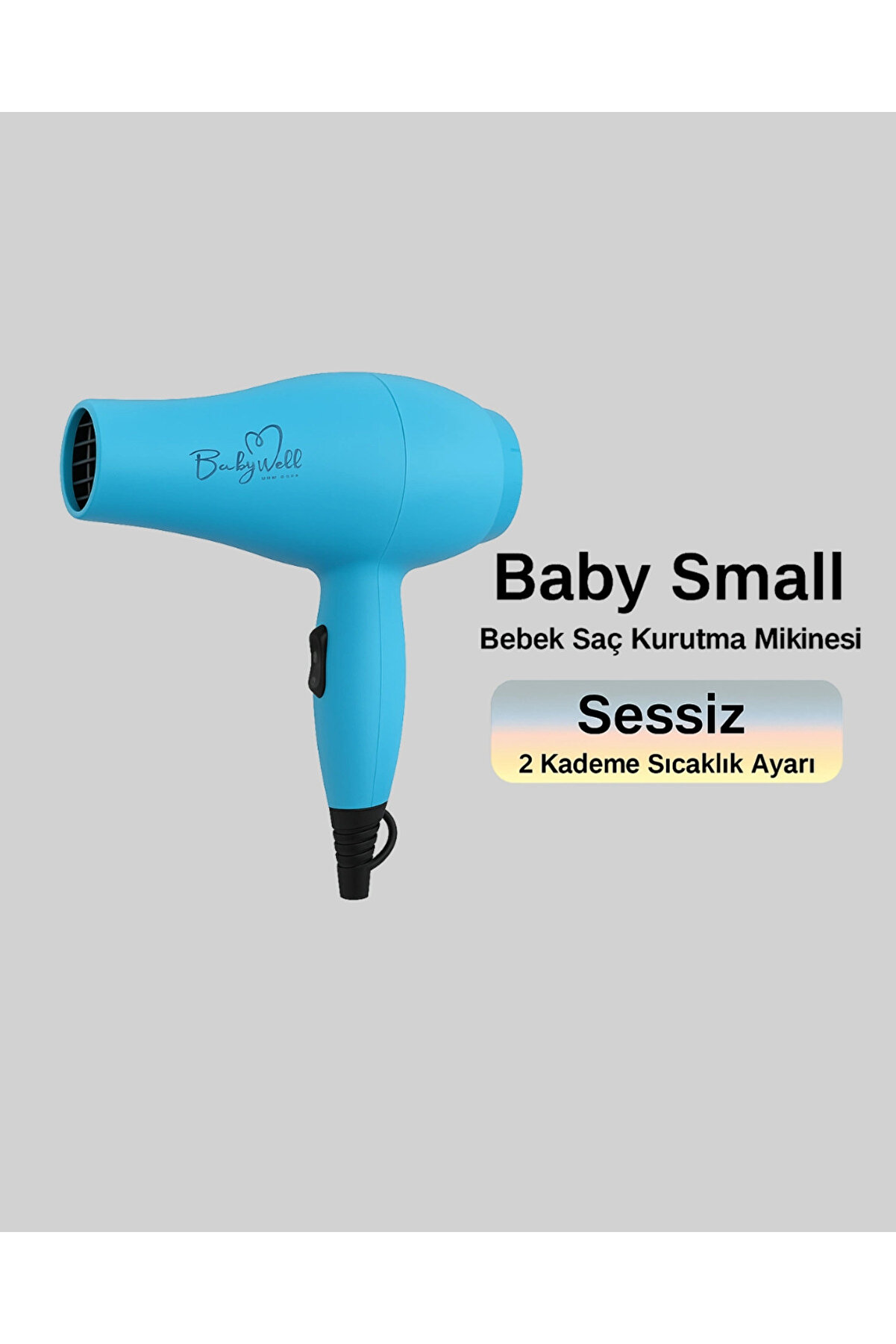 Bebek Dostu Mi̇ni̇ Fön – Stati̇k Elektri̇k Azaltıcı Ani̇on Teknoloji̇si̇