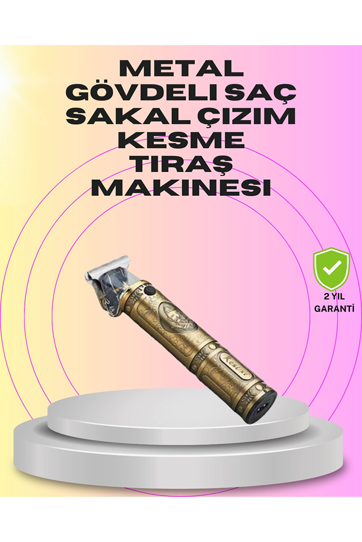 Eco Lounge Güçlü Motorlu, 4 Kılavuz Taraklı Kompakt Saç Kesme Makinesi - Uzun Pil Ömürlü