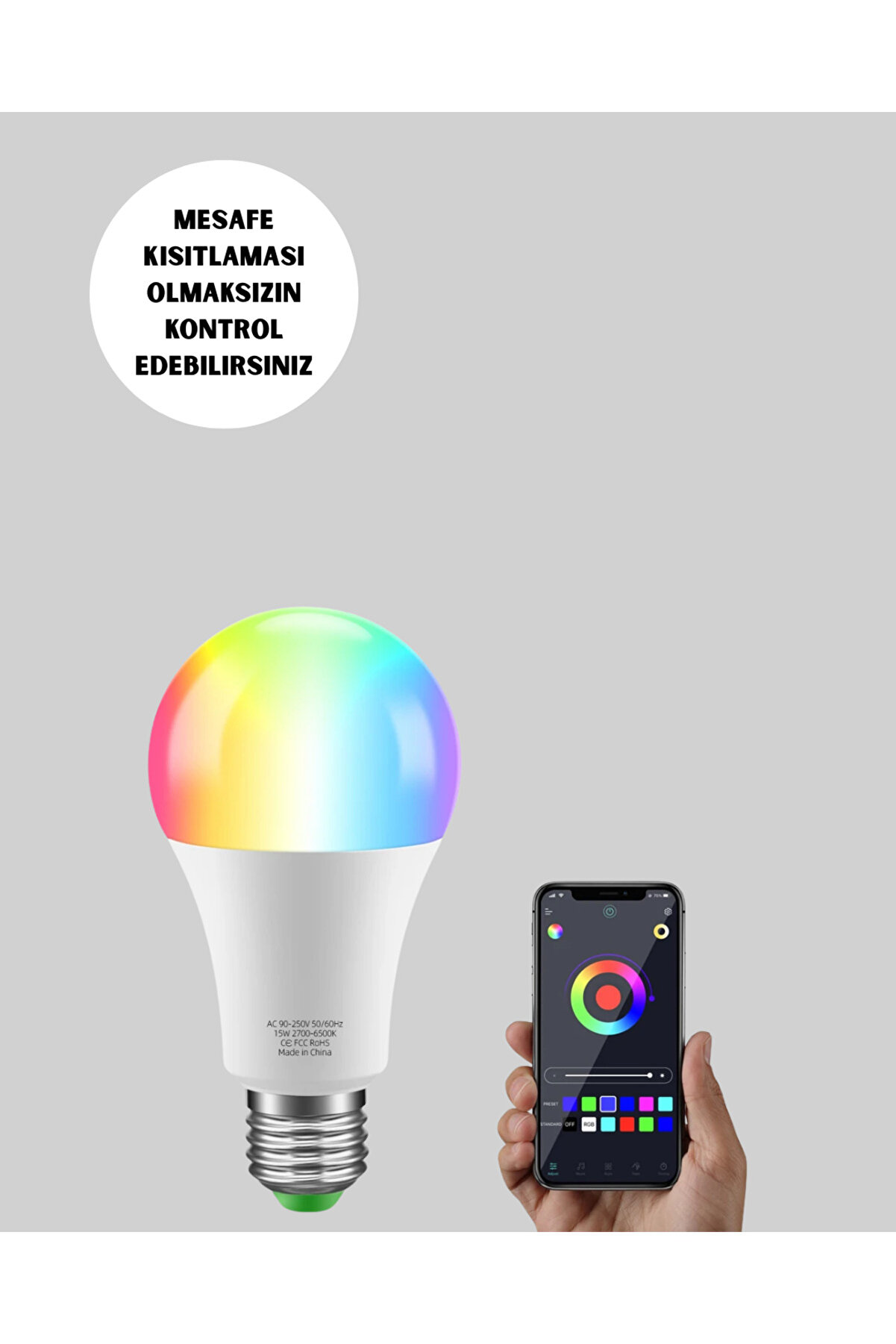 9 Watt Beyaz Işık Ve Renk Ayarlı Akıllı Led Ampul