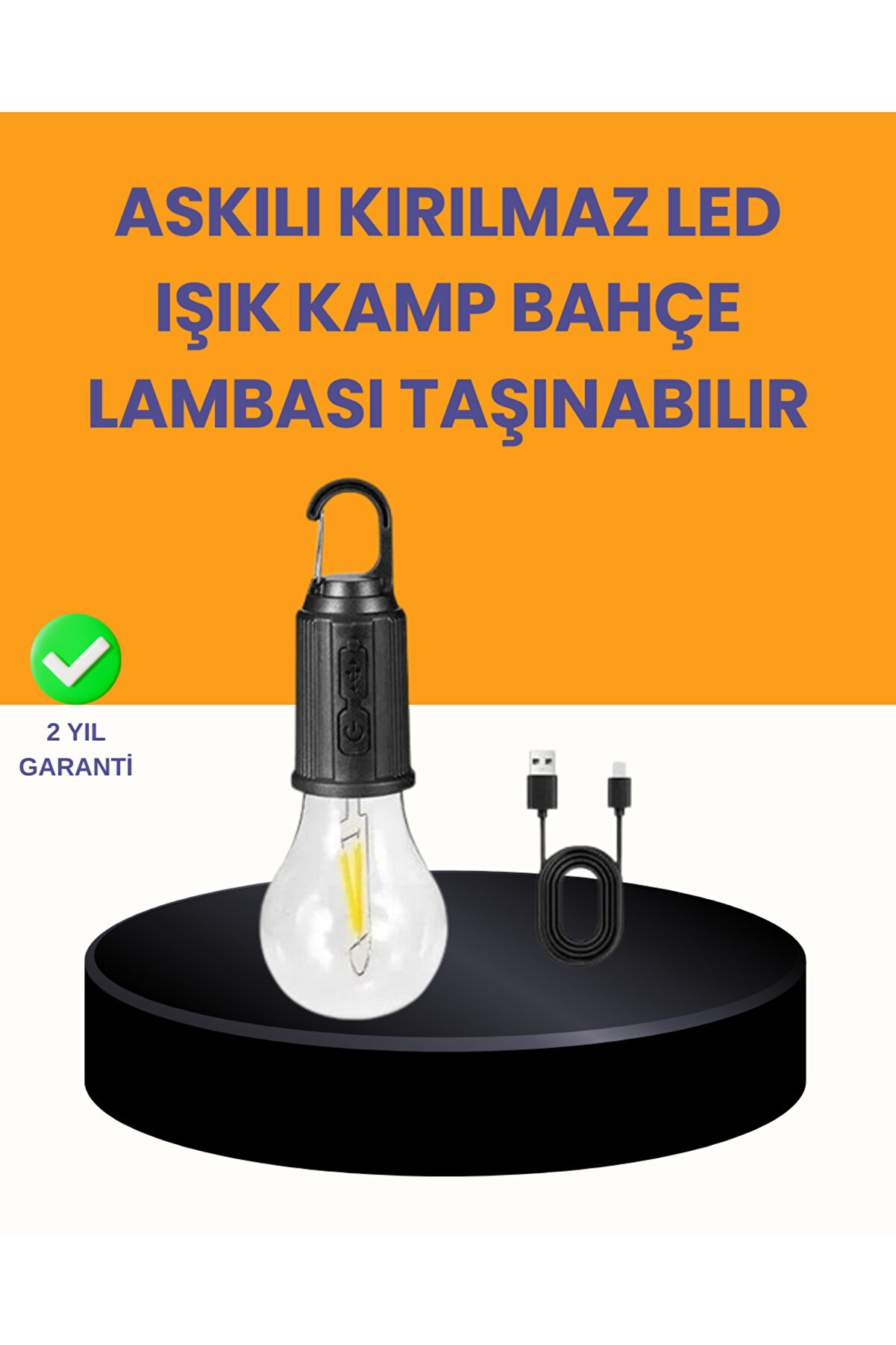 Clevora Akıllı Sensörlü USB Şarjlı Kamp Lambası