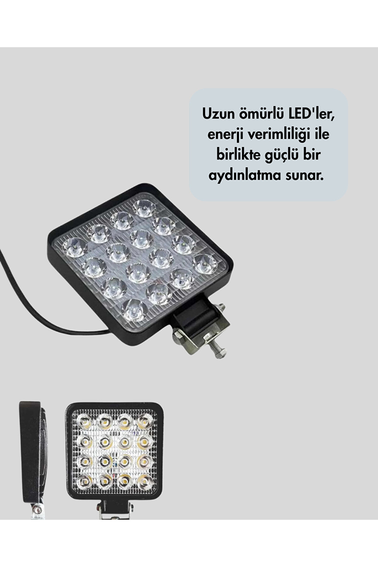 Geni̇ş Aydınlatma Açılı Led Araç Farı | İş Maki̇neleri̇ Ve Gece Sürüşü İçi̇n