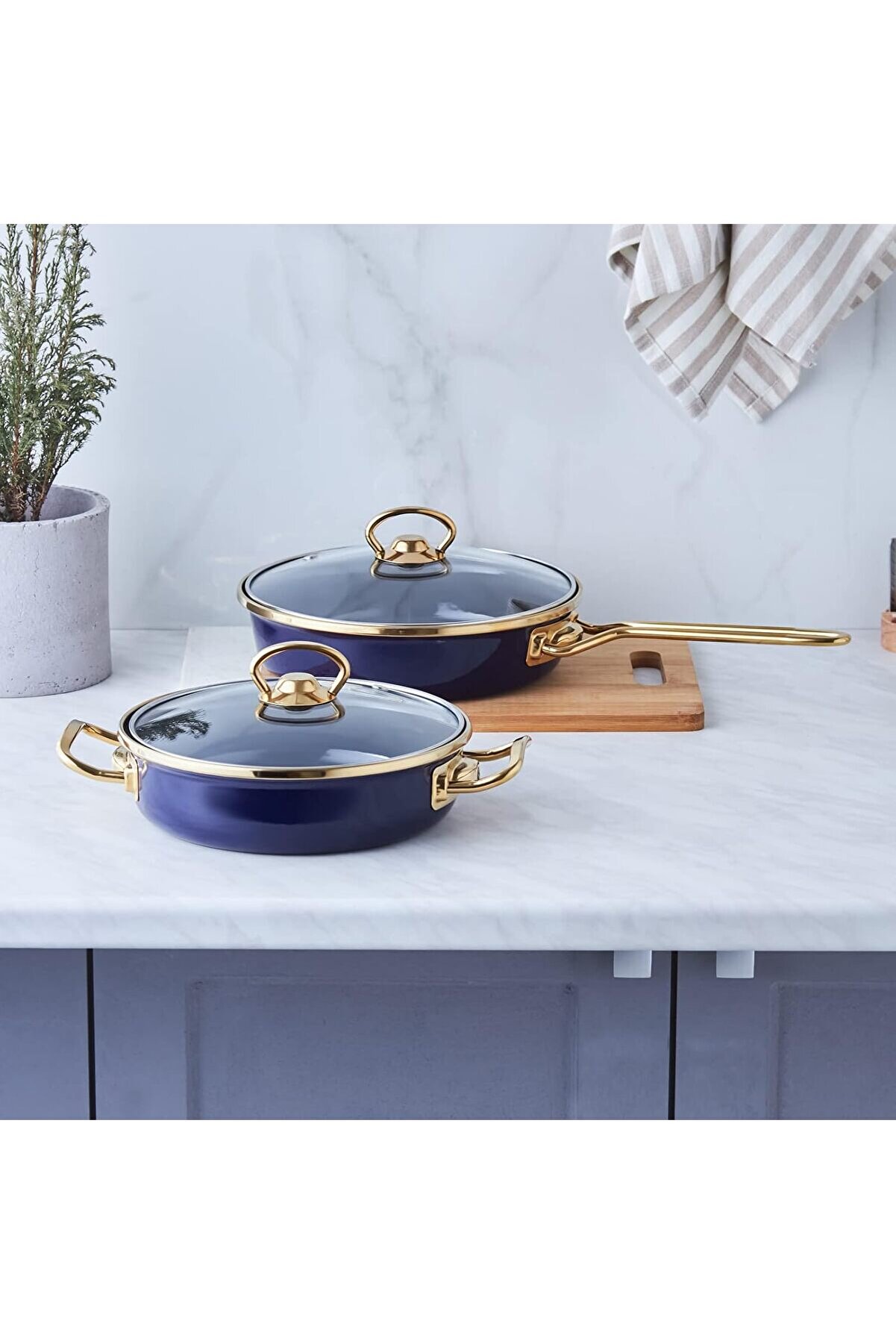 Modashi̇ne Pi̇raye Tava-Sahan Seti̇ Kapaklı Laci̇vert Modascope 1014773