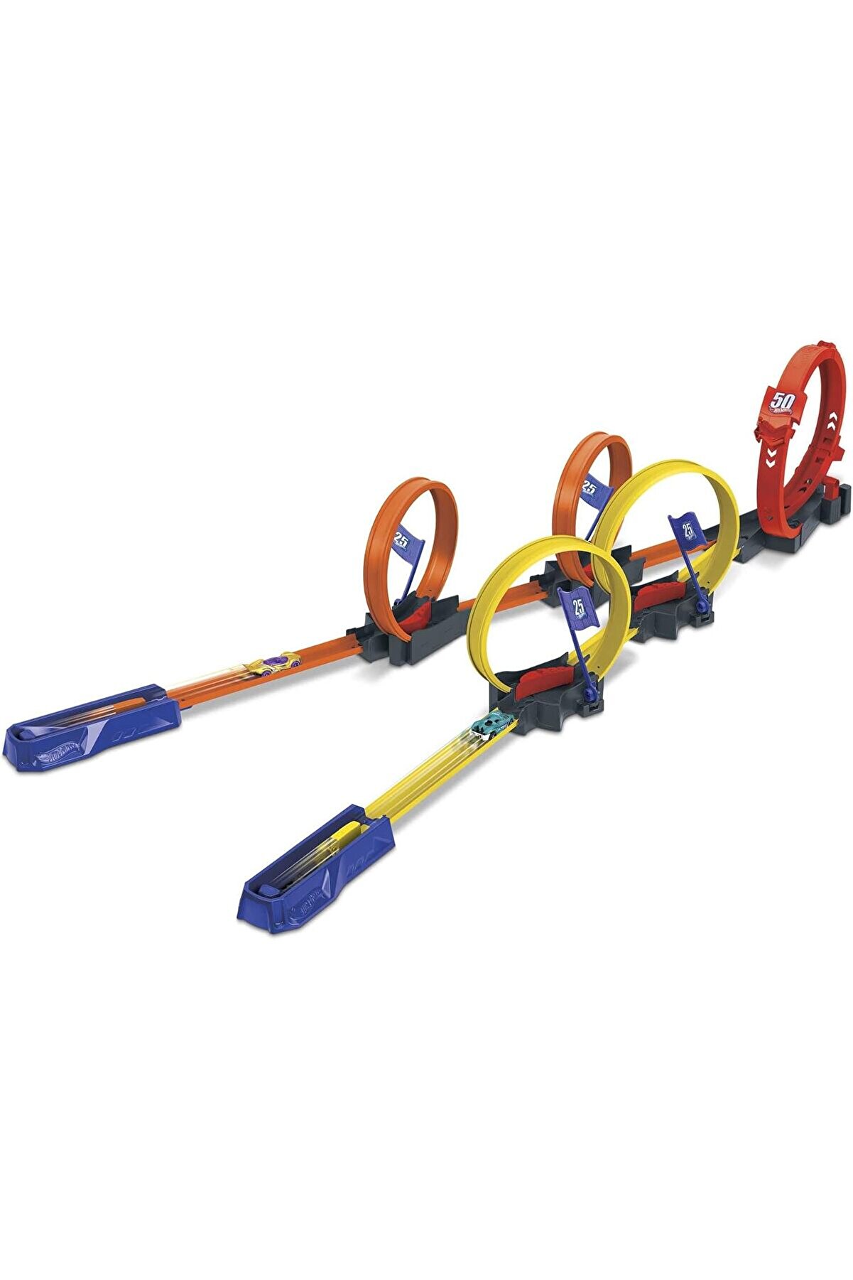 STOREMAX modashine Çok Çemberli Yarış Seti™ Hot Çok Çemberli Yarış™ Oyun Seti ve 1 araba, 4-10 yaş arası çocu