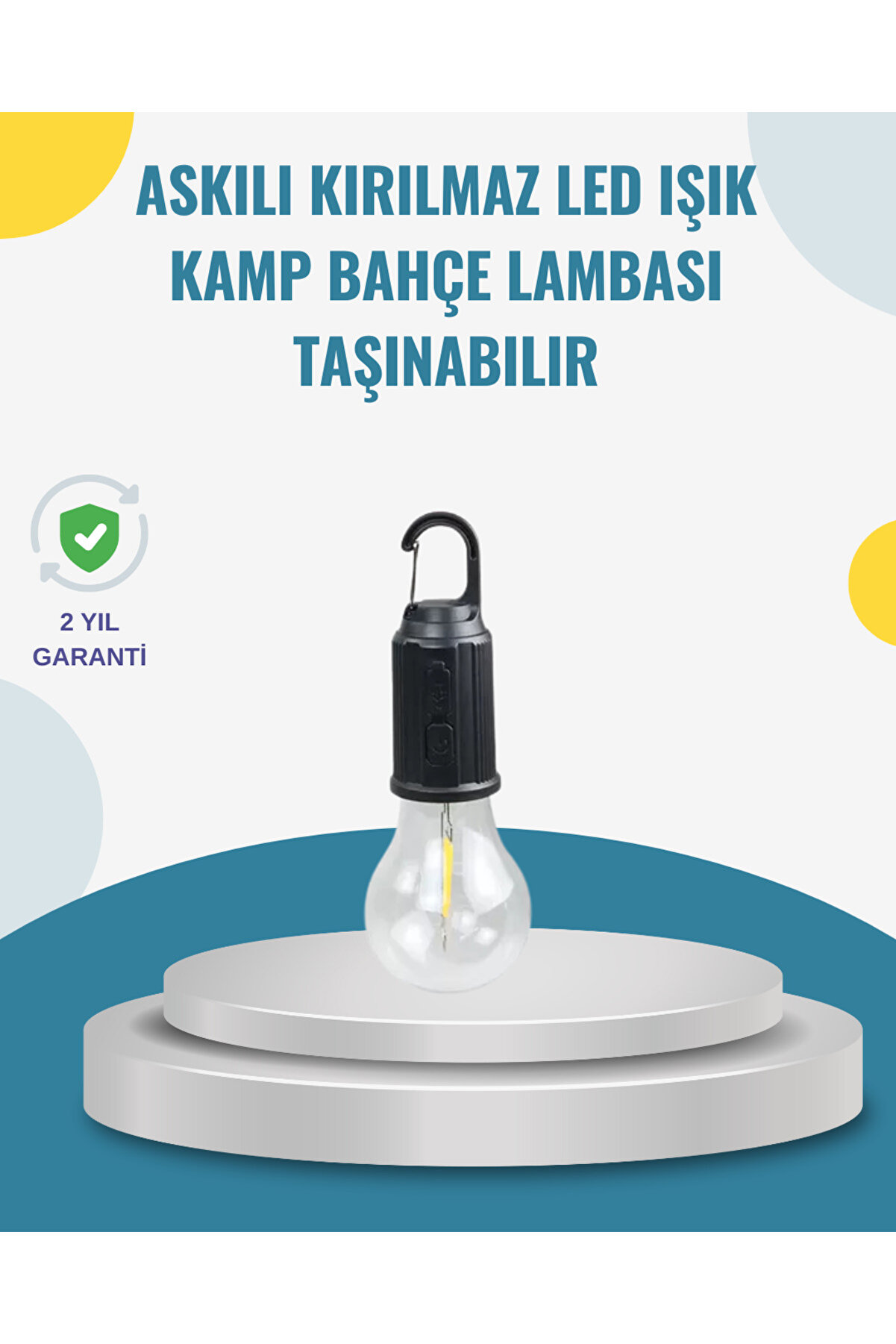 Taşınabi̇li̇r Sıcak Işık Yayan Kamp Lambası