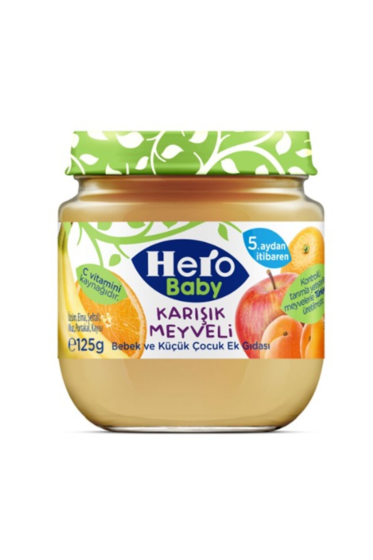 Toptan Bulurum Hero Baby Karışık Meyveli Kavanoz Mama 125 Gr