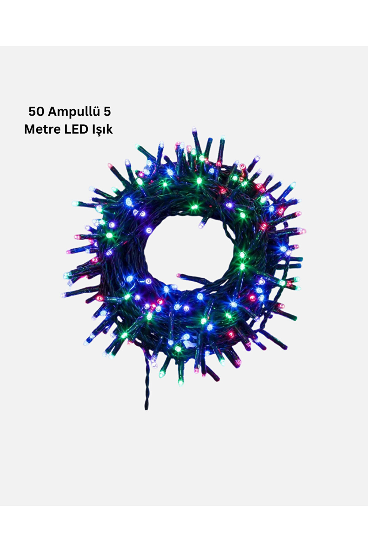 50 Ampullü 5 Metre Led Işık – 8 Modlu, Enerji̇ Tasarruflu Dekorati̇f Aydınlatma