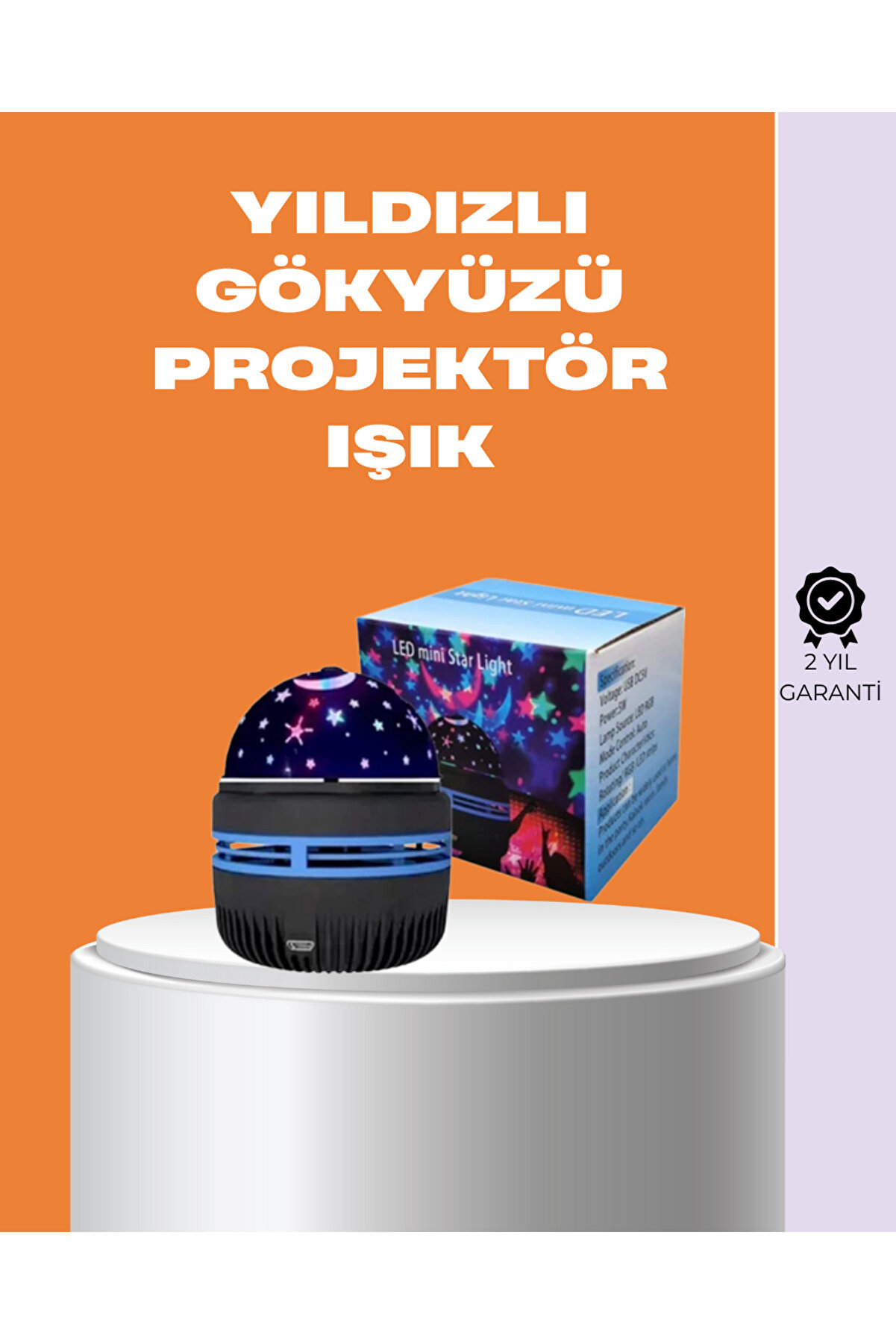 Toptan Bulurum Galaxy Projektör – 360° Dönebilen Gece Lambası, Dekoratif Ambiyans Işığı
