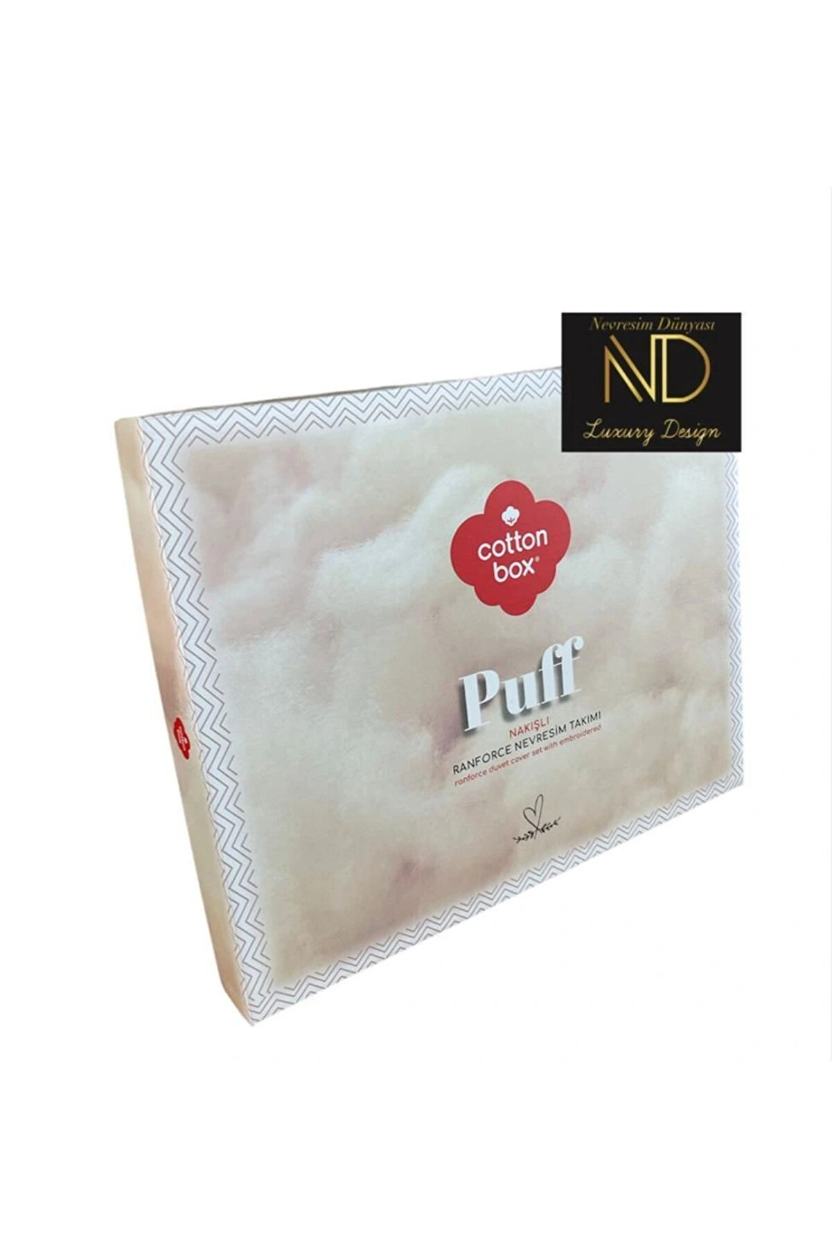 Cotton Box Puf Nakışlı Ranforce Çi̇ft Ki̇şi̇li̇k Nevresi̇m Takımı Eli̇o Bakır Si̇yah