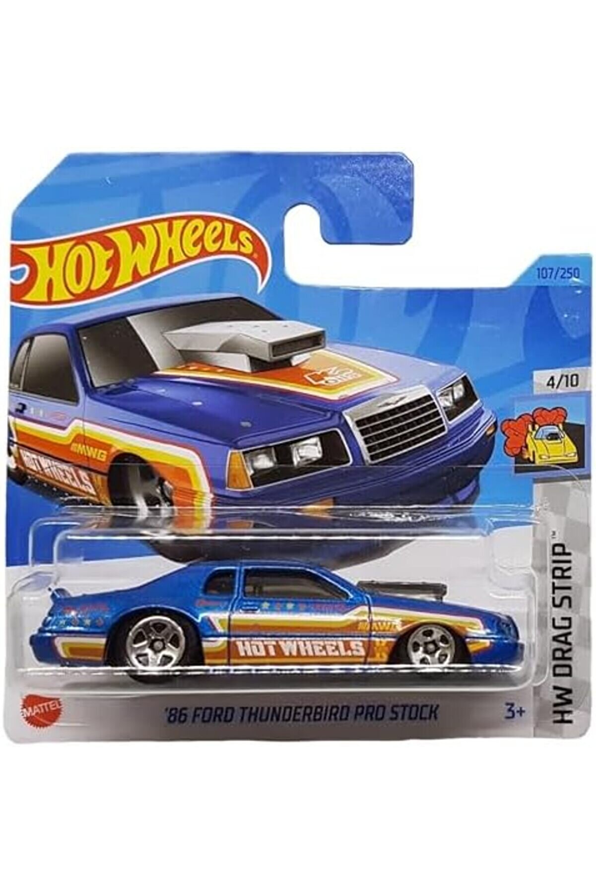 Modarush - &acute;86 Thunderbi̇rd Pro Stock - Hw Drag Stri̇p 4/10 - Hkh32 - Short Card - Stockcar - Mavi̇ Met