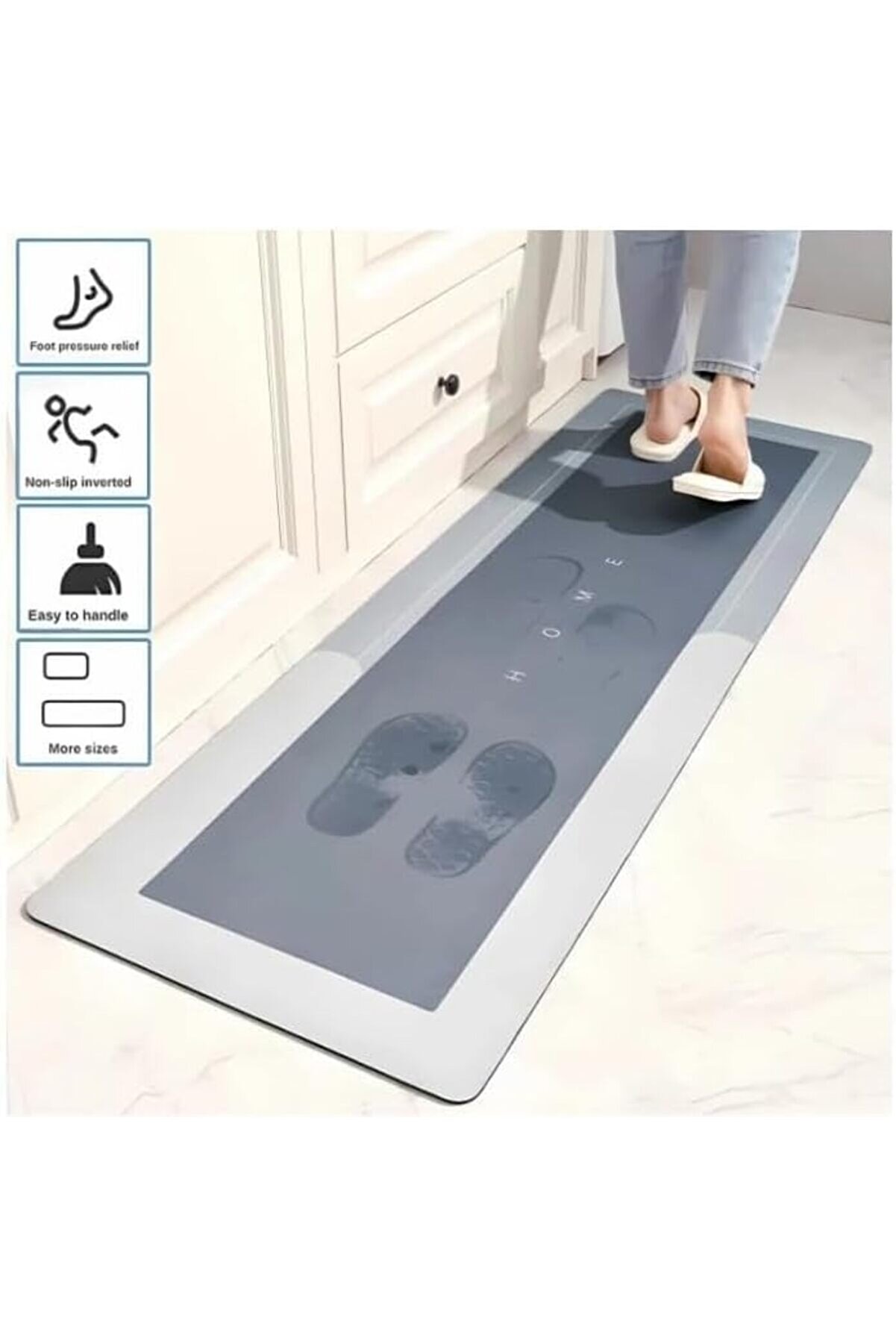 Paspası-Kaymaz Tabanlı-Süper Emi̇ci̇ Paspası-Abdest Paspası-Uzun (Mavi̇) Nks129-M 978262