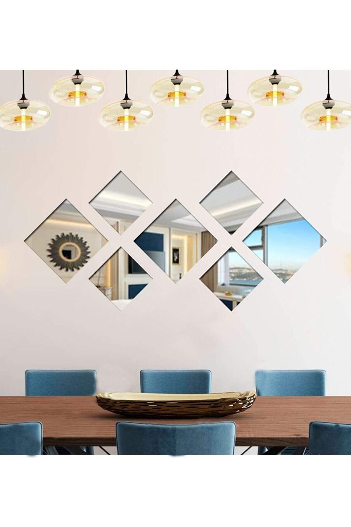 Shopverse & Kare 7 Par&ccedil;alı Ayna Trendfli̇ck 1014773