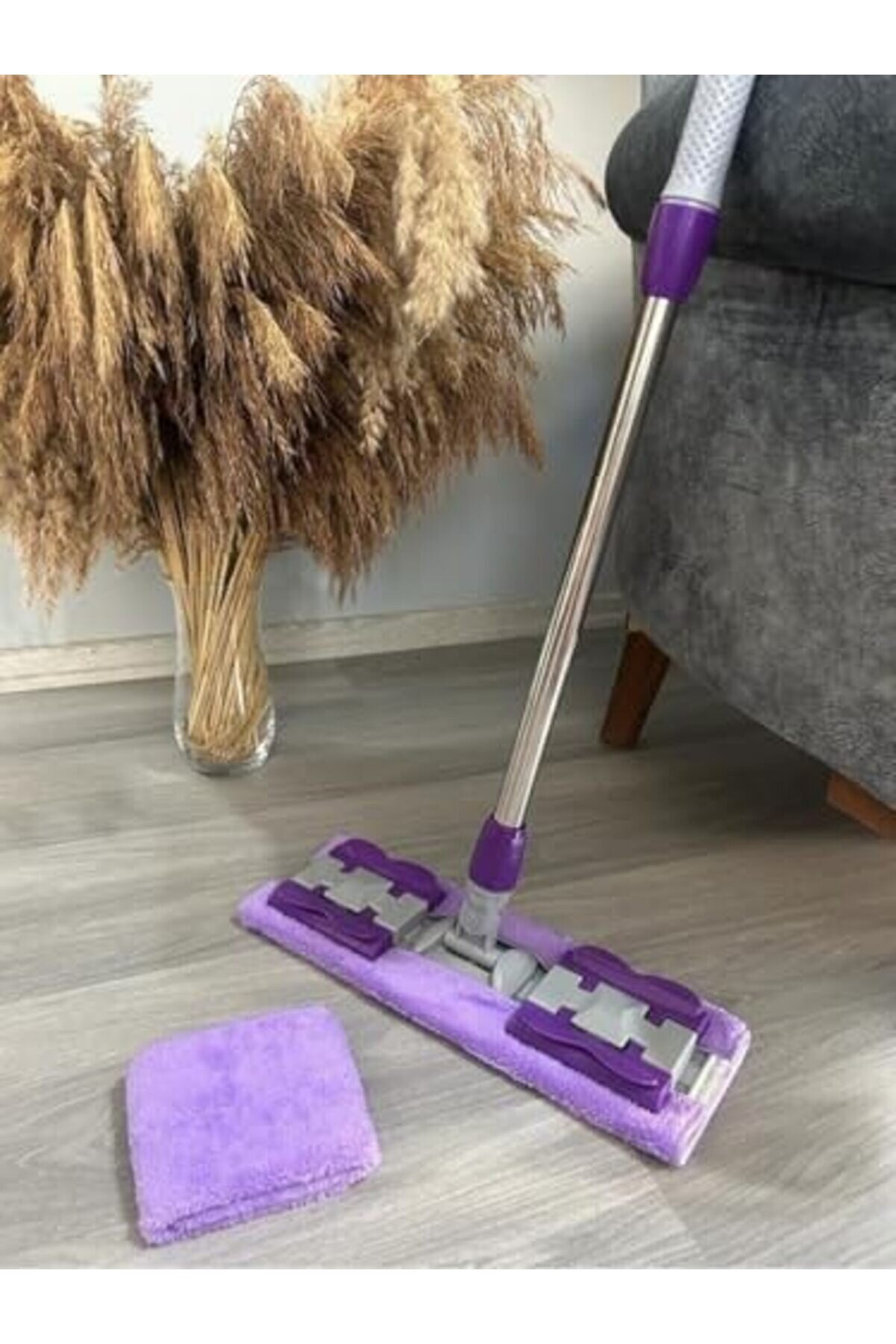 Shopverse Teleskopi̇k Yer Mopu (Mor) +Yüzey 48 Li̇ Temi̇zli̇k Bezi̇ Hedi̇yeli̇ (Nks149) Trendfli̇ck 101