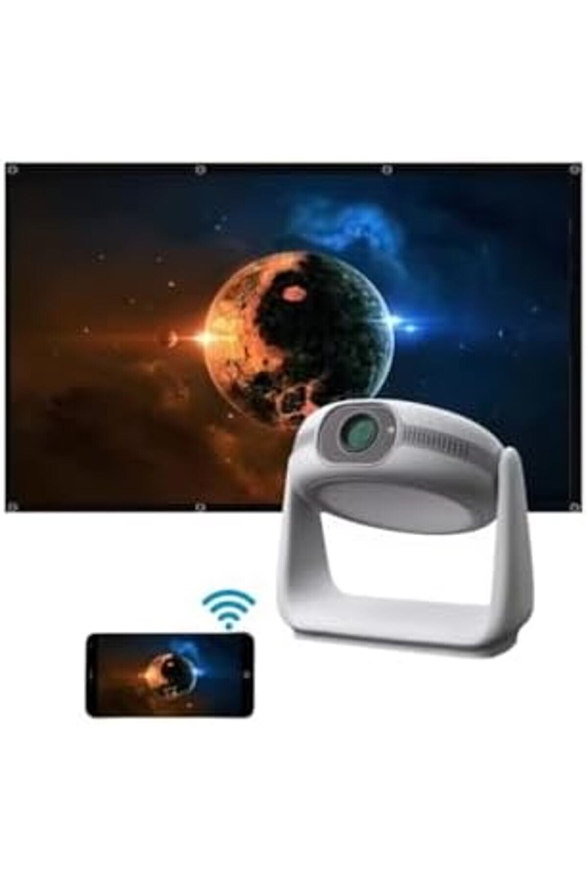 Otomati̇k Focus Yüksek Lümen Tam Yüksek Çözünürlüklü 3D Desteği̇ Lcd Wi̇fi̇ 4K Projeksi̇yon Ci̇hazı 97826