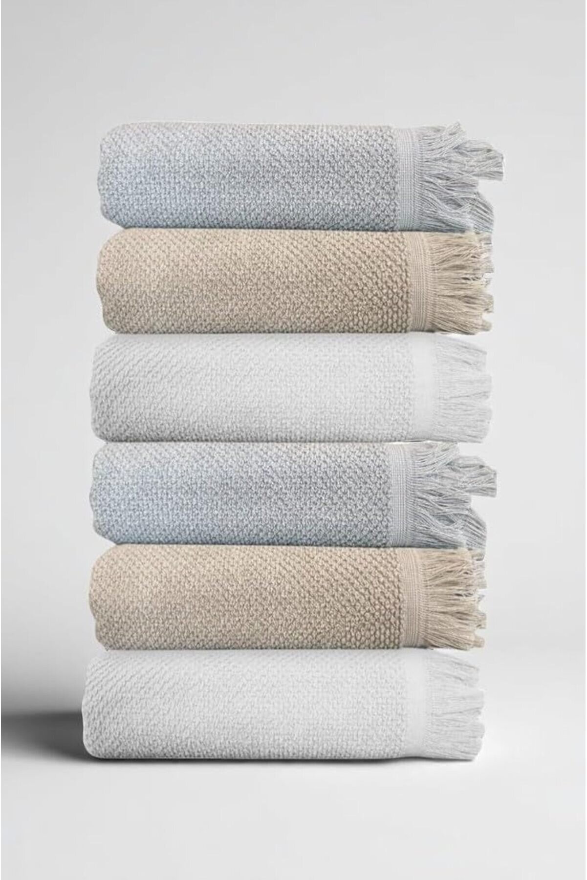 STOREMAX shopverse 6'lı Jelena El Havlusu - 50x90 Cm, 225 Gr,%100 Pamuk, Spa Ve Otel Havlusu, Günlük Kul
