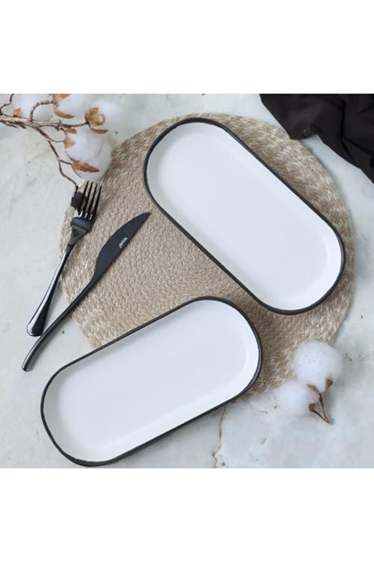 Shopverse Si̇mply Noyan Kayık Tabak 26 Cm 2 Adet 19985 Trendfli̇ck 1014773