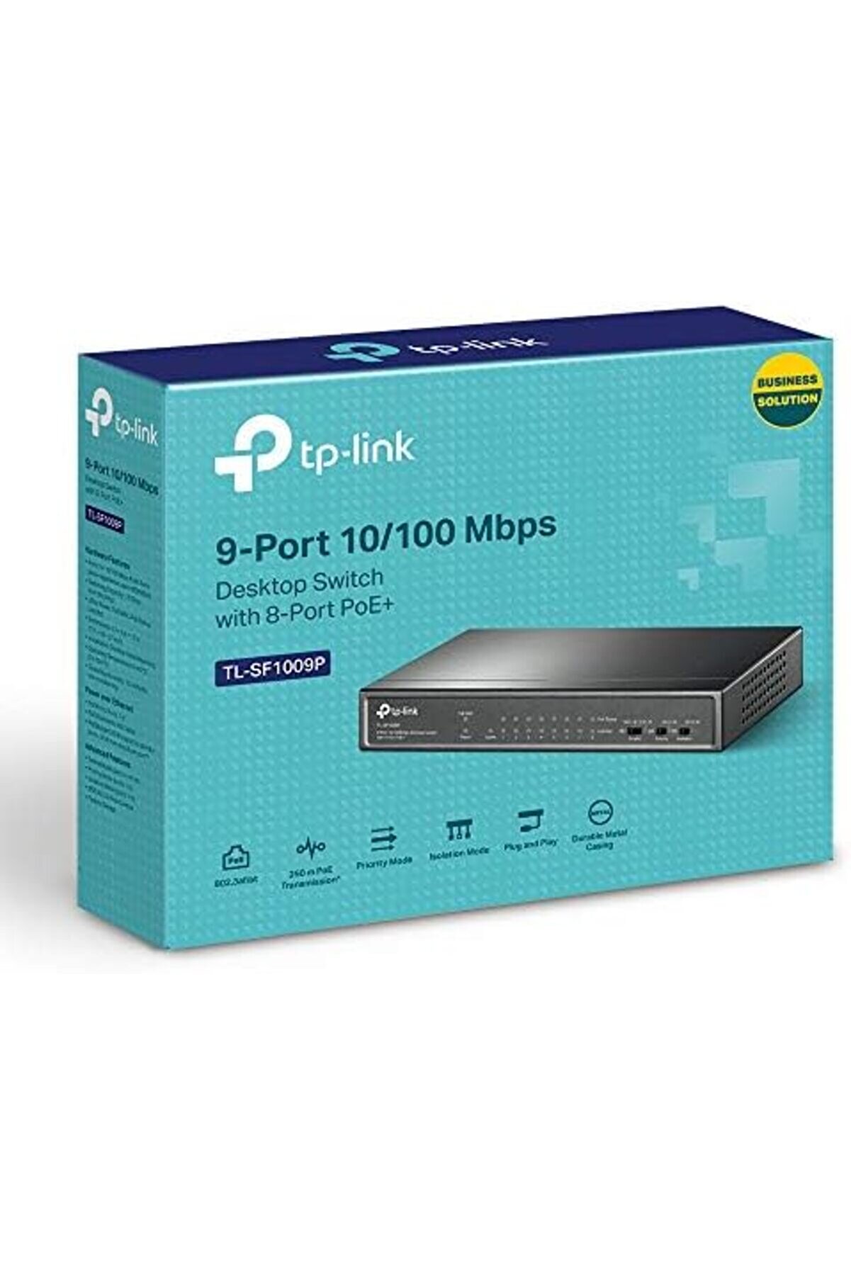 Shopverse Tl-Sf1009P, 9-Port 10/100Mbps Desktop Swi̇tch Wi̇th 8-Port Poe+ Trendfli̇ck 1014773