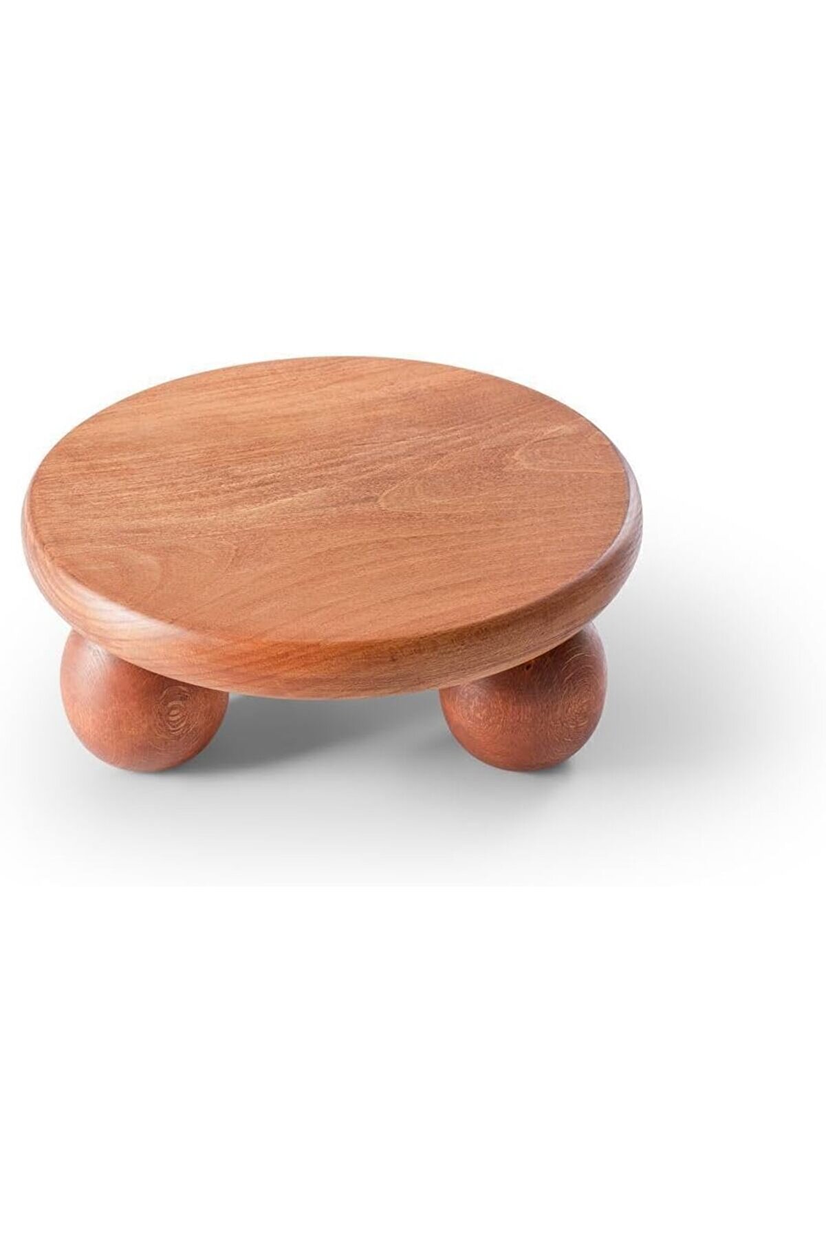 STOREMAX shopverse B&uuml;y&uuml;k Boy El Yapımı Ahşap Sunum &ndash; Top Ayaklı Şık Sunum Tahtası ve Tabağı, Sofra Servis Sun