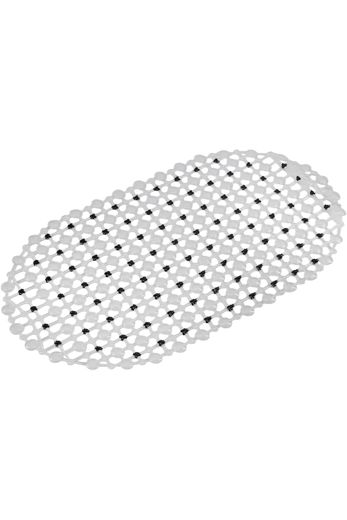 STOREMAX shopverse Mark Eko Serisi - Küvet İçi Kaydırmaz Oluklu Oval Paspas 63 x 34 cm, Siyah trendflick 1014