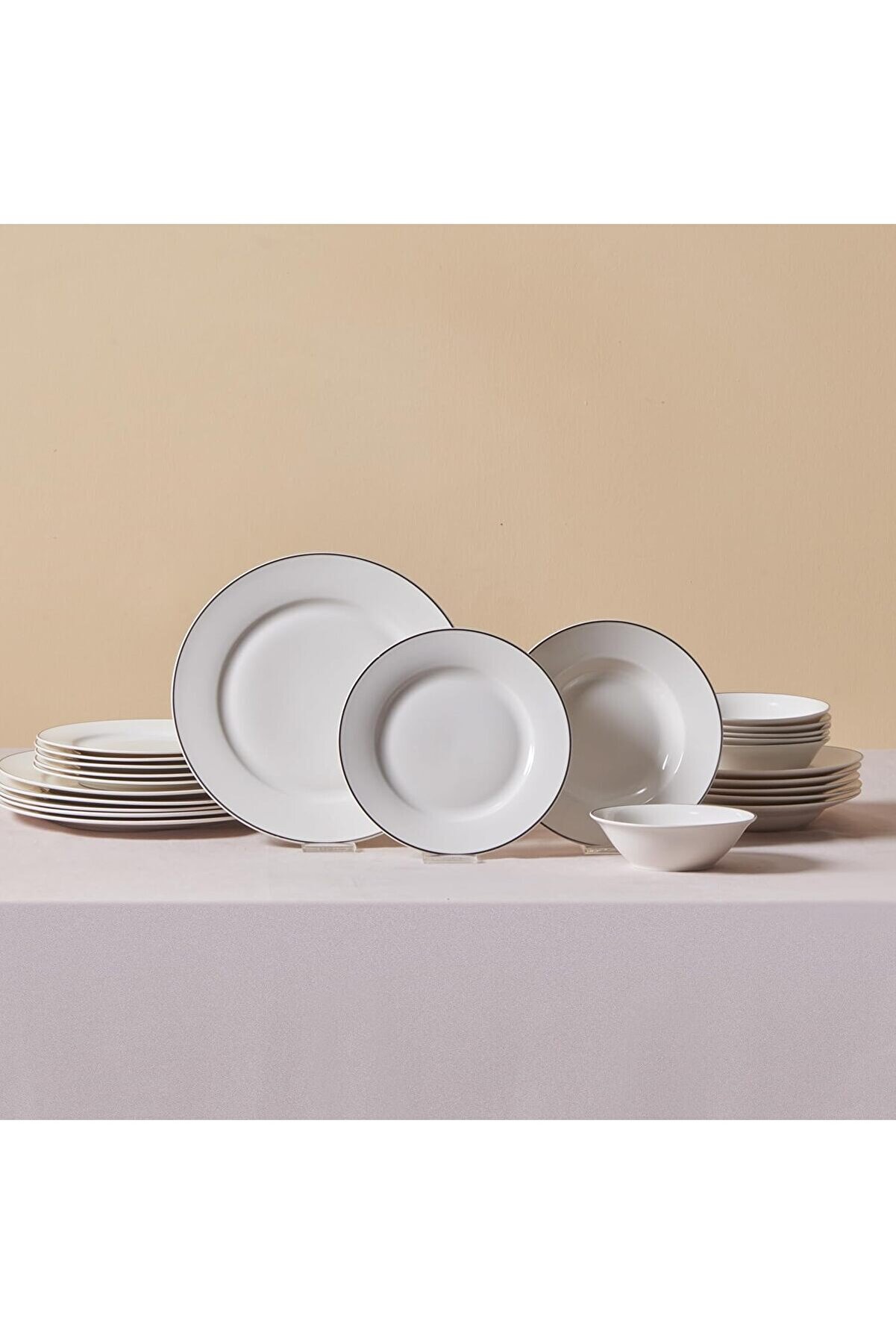 STOREMAX shopverse Rebeca 24 Parça 6 Kişilik Yemek Takımı Platin trendflick 1014773