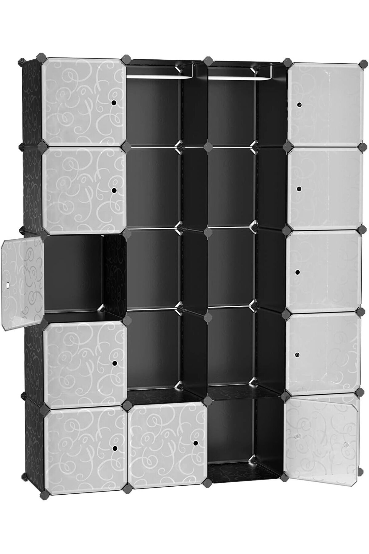 STOREMAX shopverse 2 Askılı, Modüler Kombinasyon Dolabı, Yerden Tasarruf Sağlayan Vidasız Raf Sistemi, 143 x