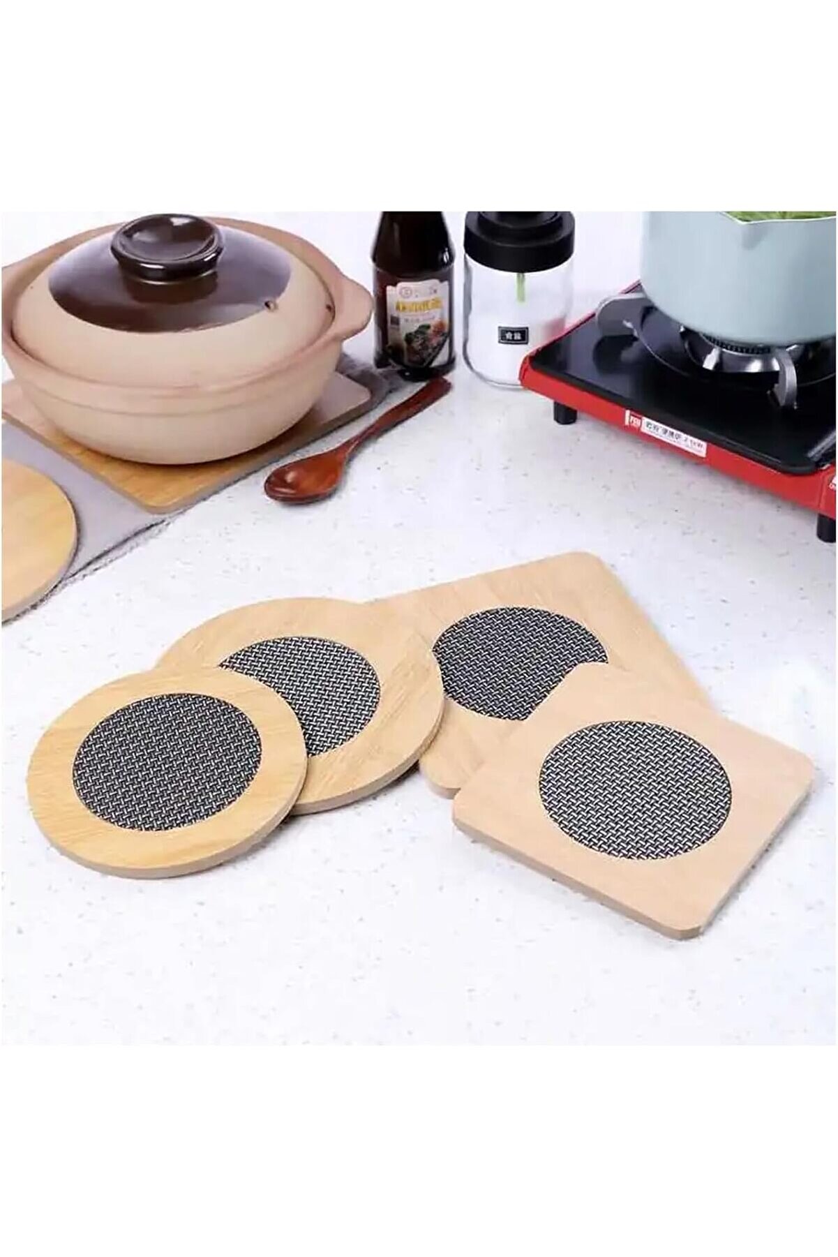 STOREMAX shopverse Yuvarlak – Çaydanlık, Tencere ve Tava İçin Yanmaz ve Dayanıklı Sofra, Mutfak ve Restoran K